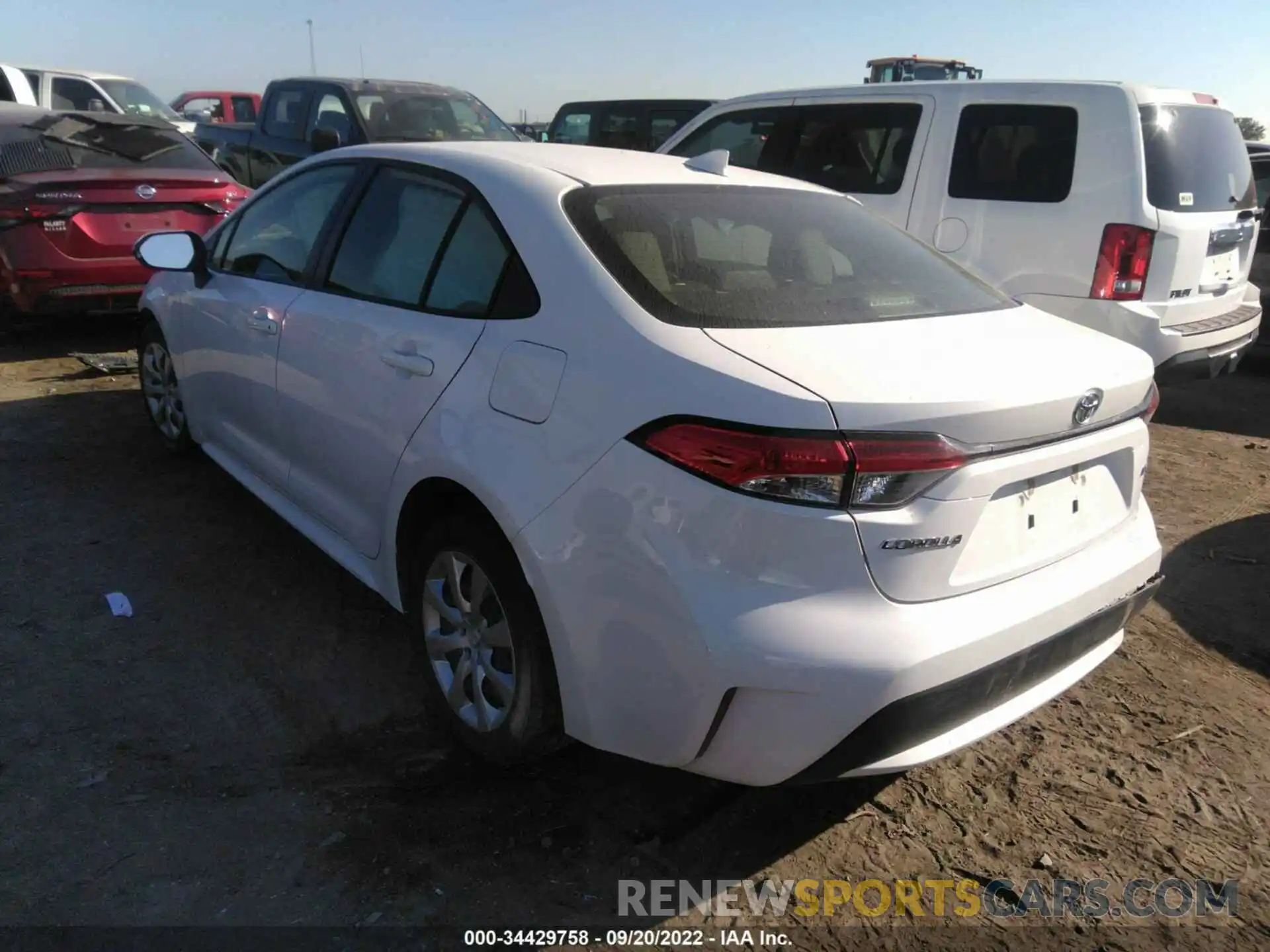 3 Photograph of a damaged car JTDEPRAE3LJ085351 TOYOTA COROLLA 2020