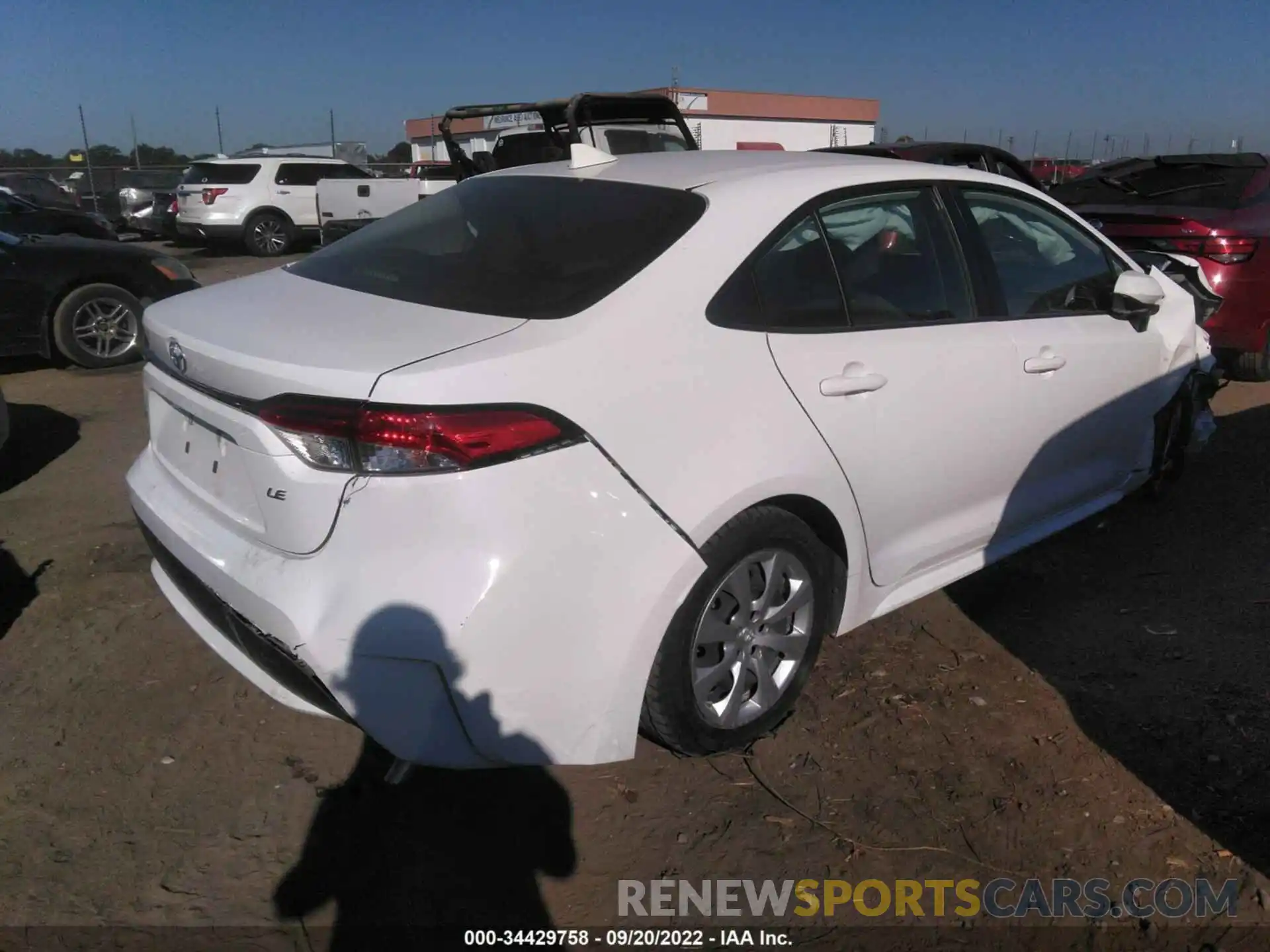 4 Photograph of a damaged car JTDEPRAE3LJ085351 TOYOTA COROLLA 2020