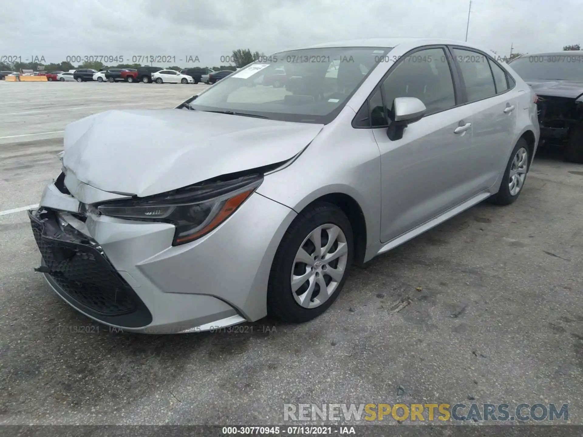 2 Photograph of a damaged car JTDEPRAE3LJ085933 TOYOTA COROLLA 2020