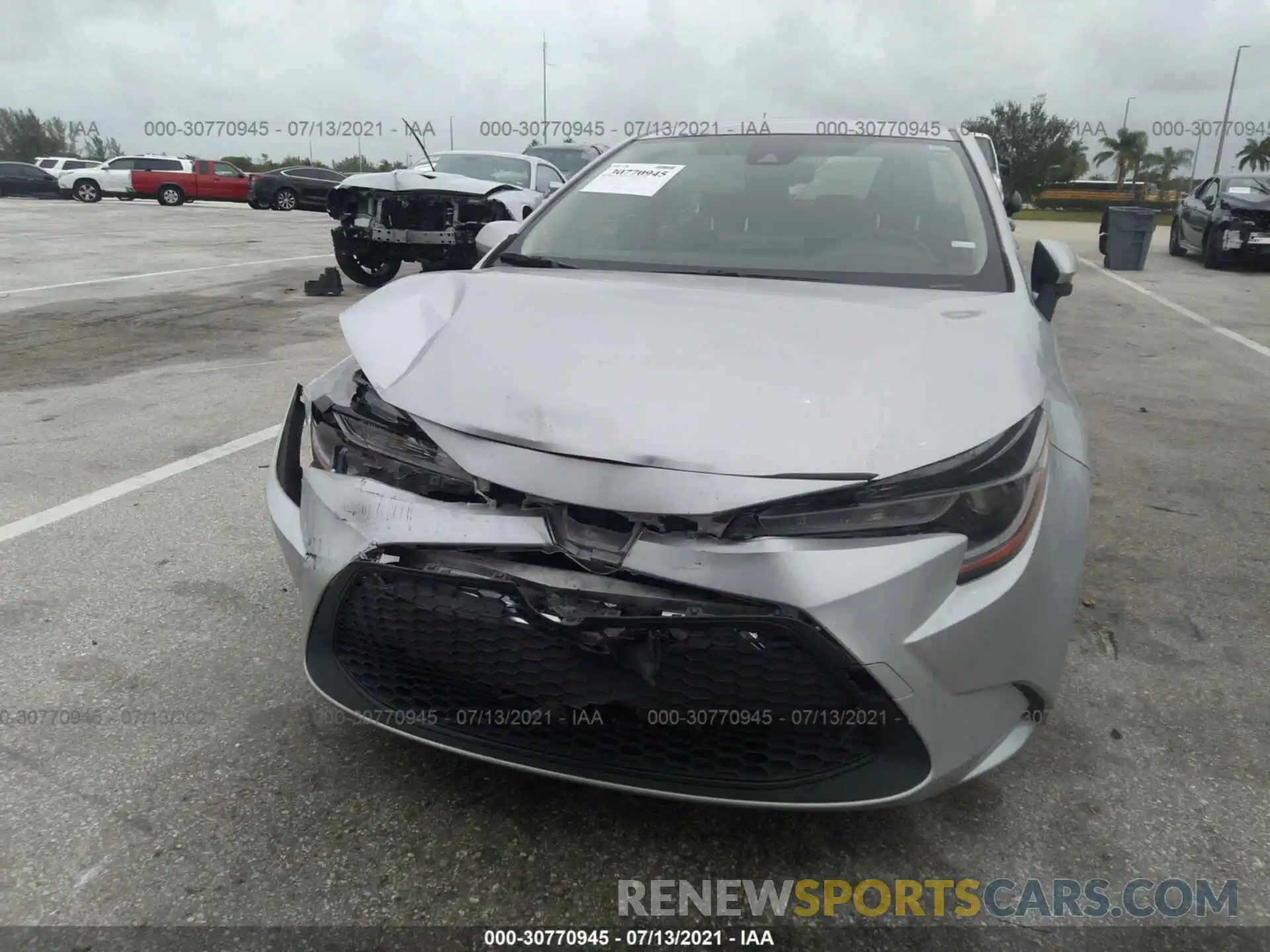 6 Photograph of a damaged car JTDEPRAE3LJ085933 TOYOTA COROLLA 2020