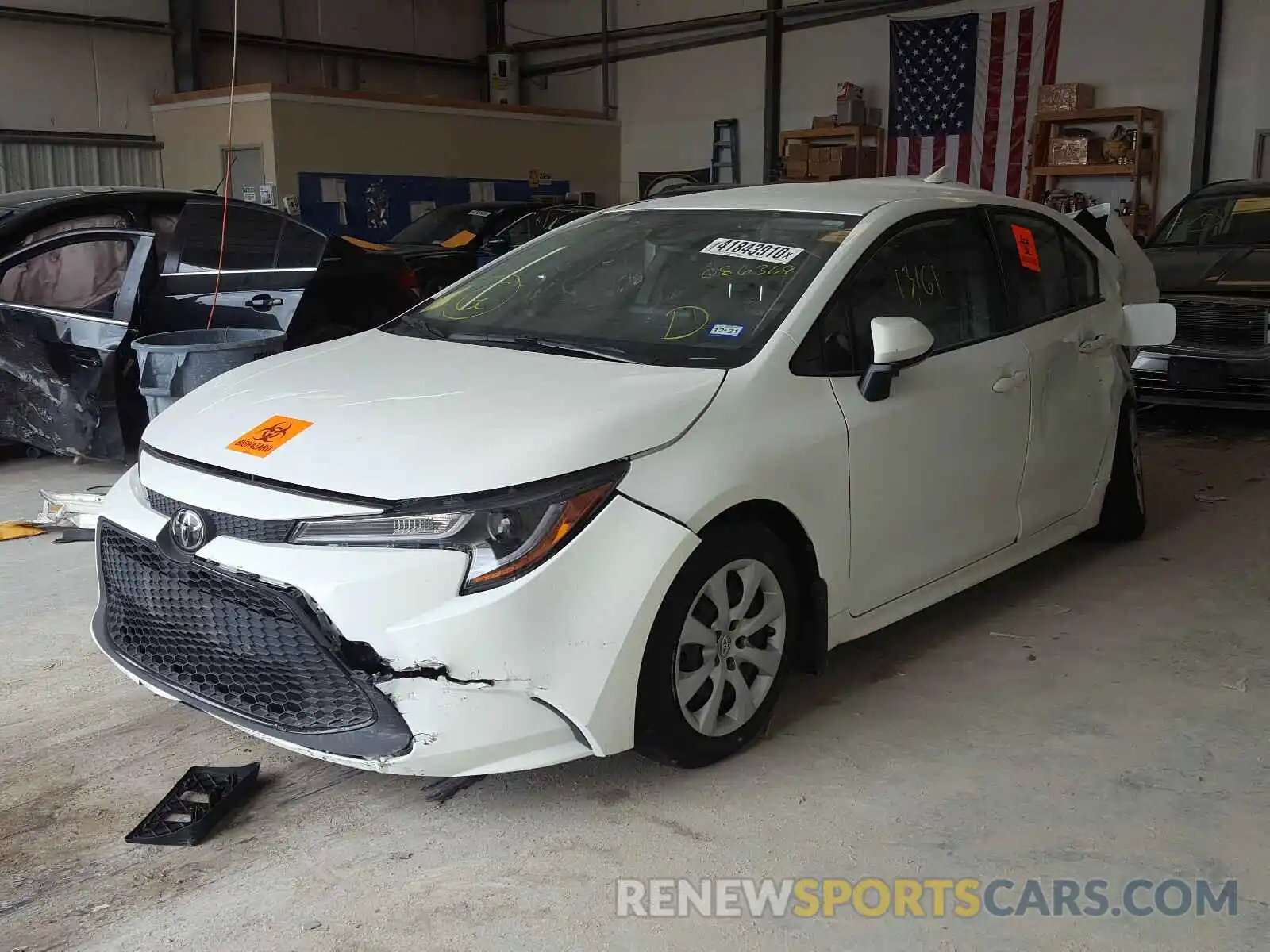 2 Photograph of a damaged car JTDEPRAE3LJ086368 TOYOTA COROLLA 2020