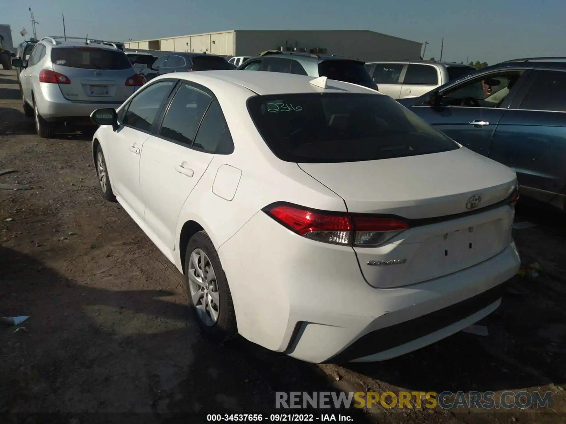 3 Photograph of a damaged car JTDEPRAE3LJ086600 TOYOTA COROLLA 2020