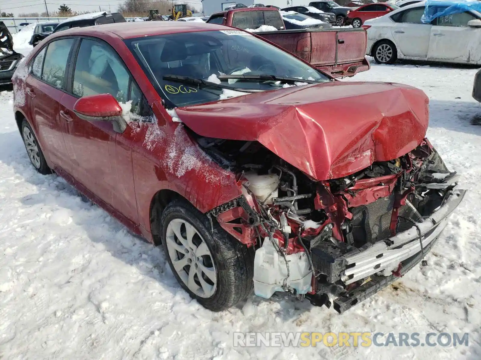 1 Photograph of a damaged car JTDEPRAE3LJ086726 TOYOTA COROLLA 2020