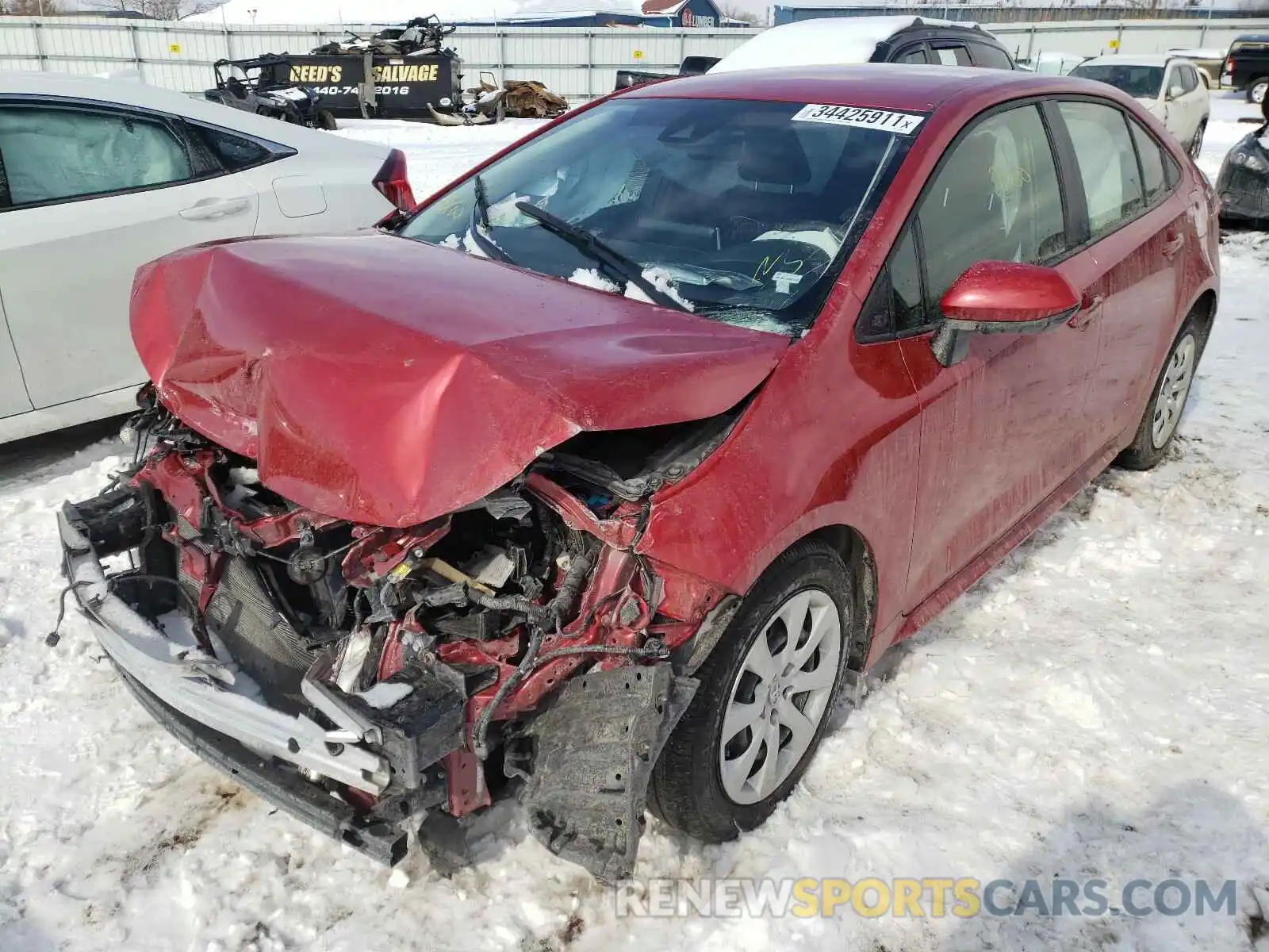 2 Photograph of a damaged car JTDEPRAE3LJ086726 TOYOTA COROLLA 2020