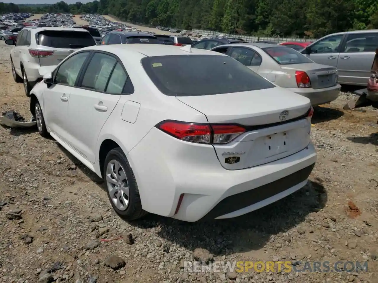 3 Photograph of a damaged car JTDEPRAE3LJ086760 TOYOTA COROLLA 2020