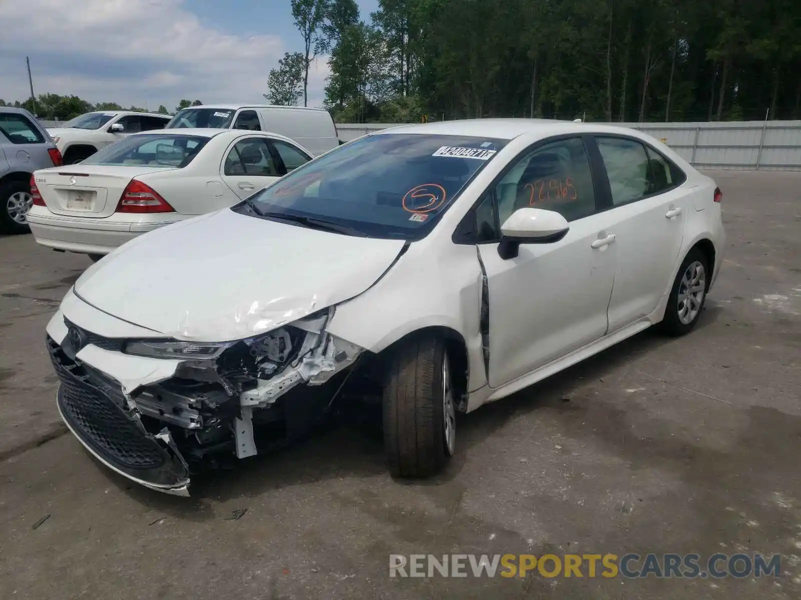 2 Photograph of a damaged car JTDEPRAE3LJ087097 TOYOTA COROLLA 2020