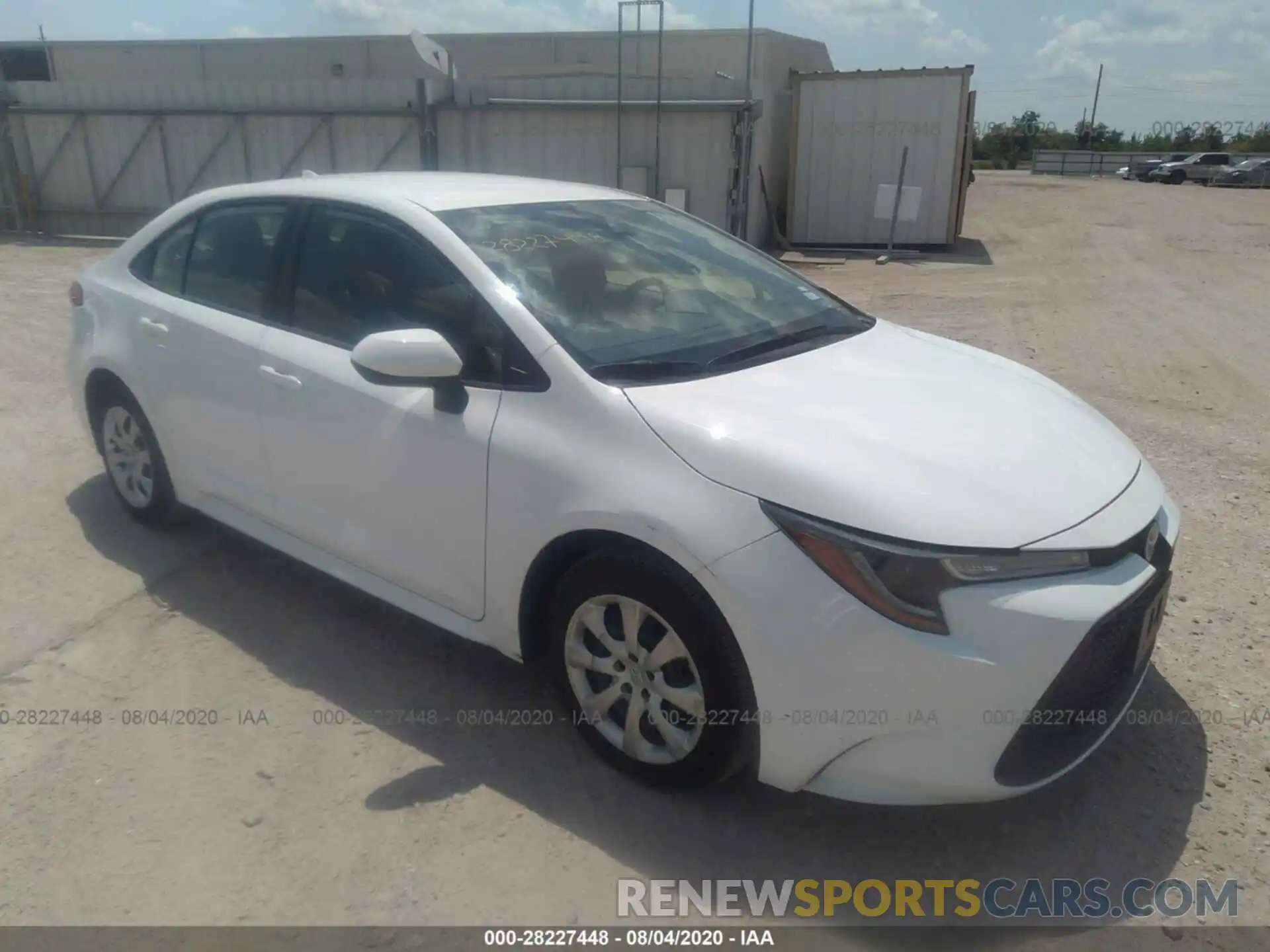 1 Photograph of a damaged car JTDEPRAE3LJ088430 TOYOTA COROLLA 2020