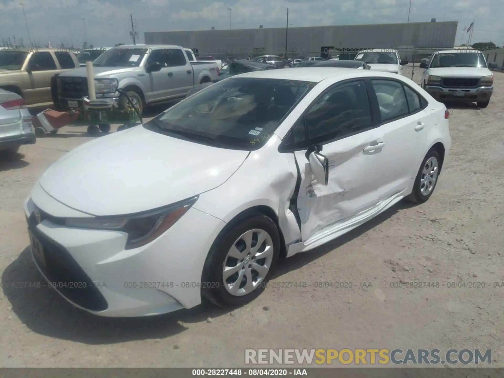 2 Photograph of a damaged car JTDEPRAE3LJ088430 TOYOTA COROLLA 2020