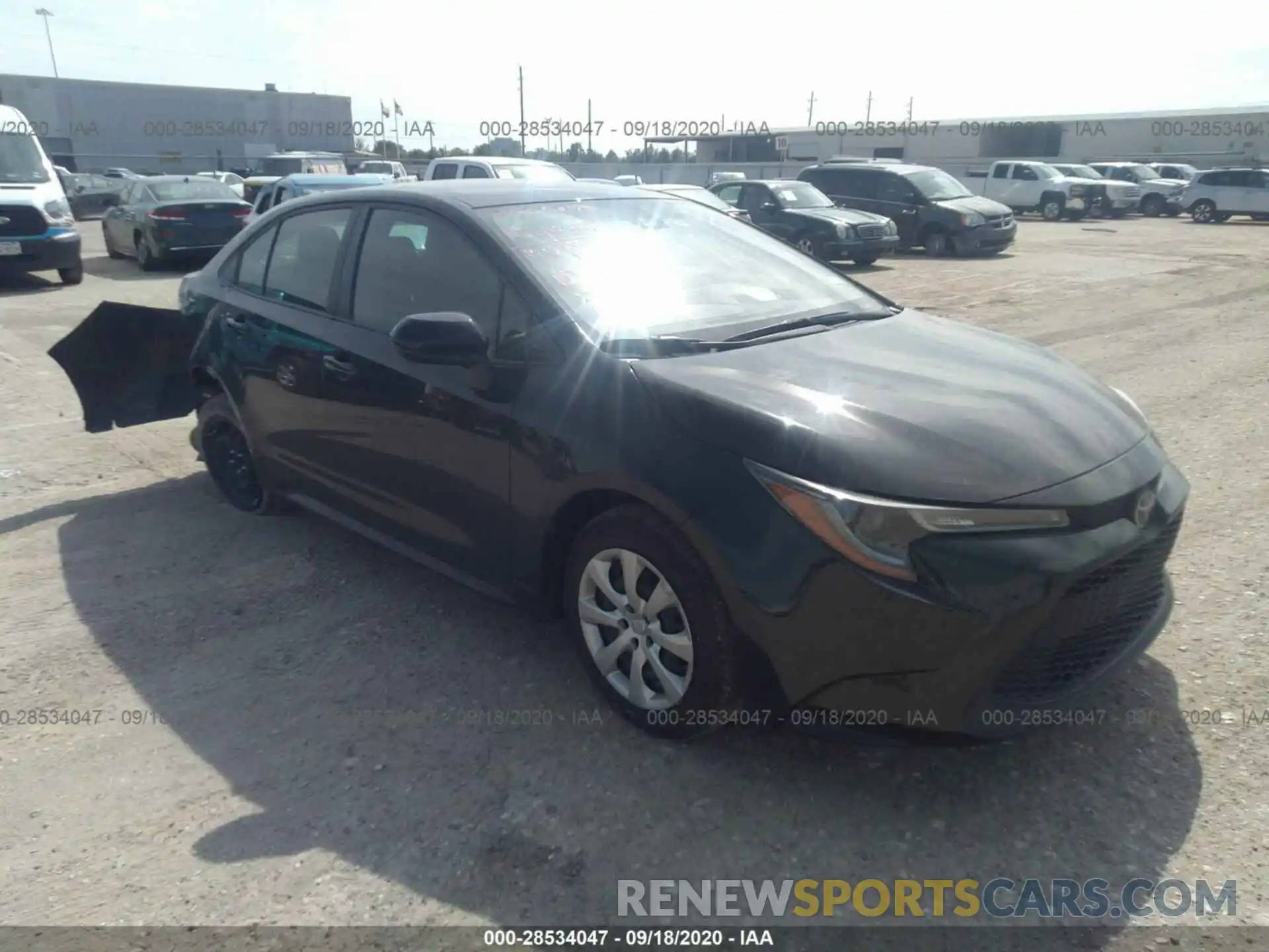 1 Photograph of a damaged car JTDEPRAE3LJ088718 TOYOTA COROLLA 2020