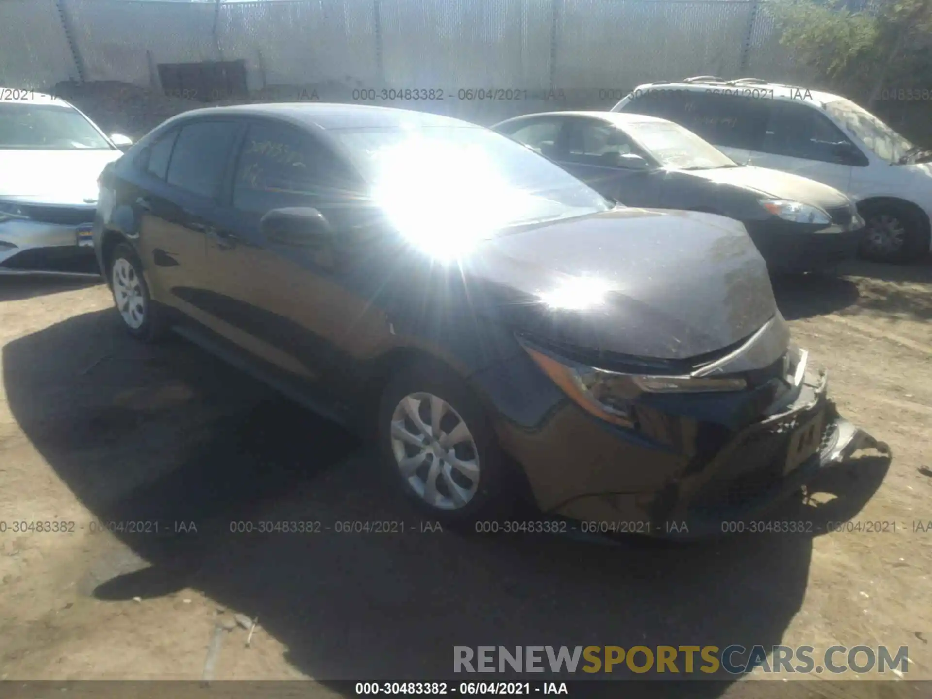 1 Photograph of a damaged car JTDEPRAE3LJ088766 TOYOTA COROLLA 2020