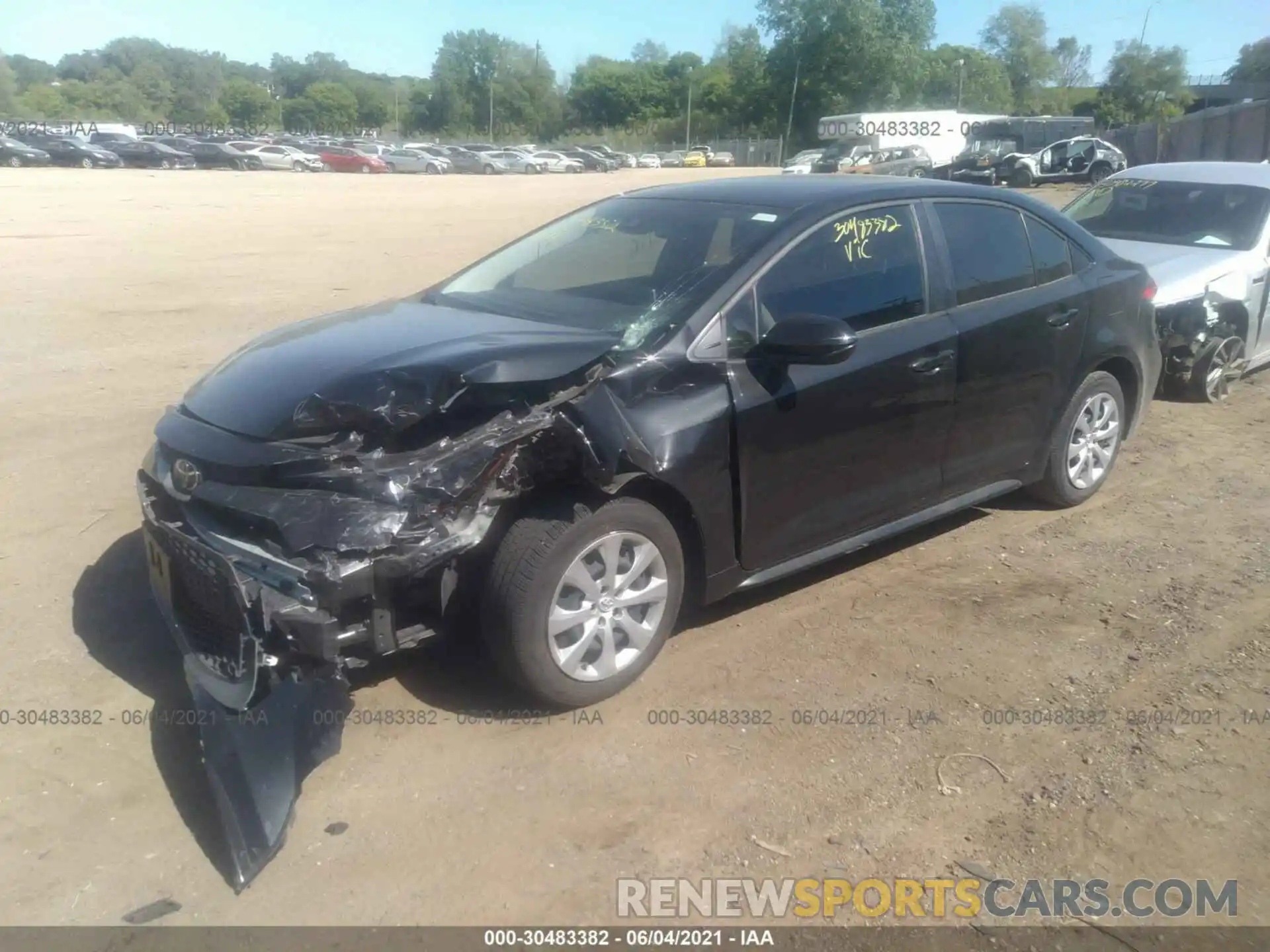 2 Photograph of a damaged car JTDEPRAE3LJ088766 TOYOTA COROLLA 2020