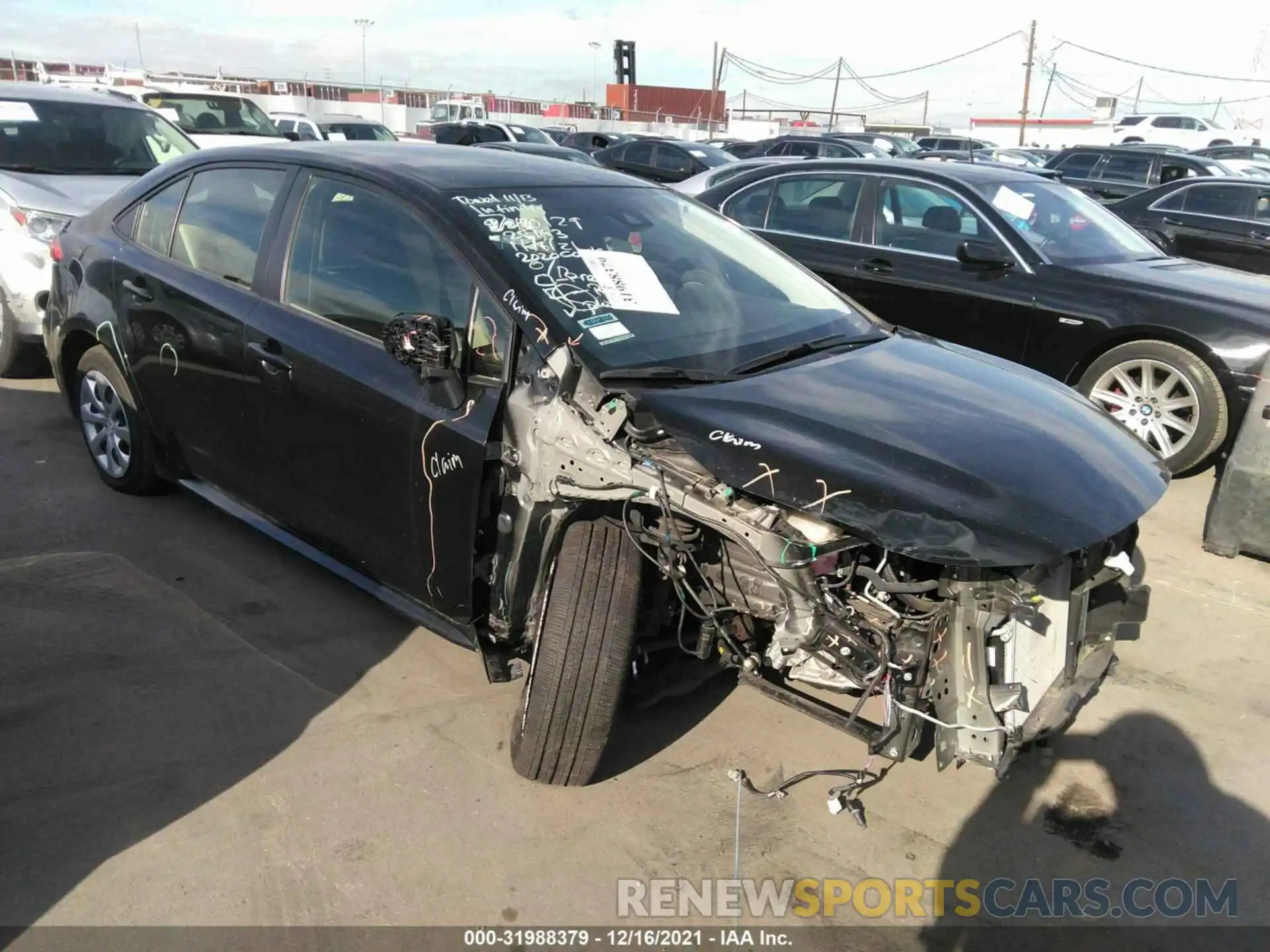 1 Photograph of a damaged car JTDEPRAE3LJ089514 TOYOTA COROLLA 2020