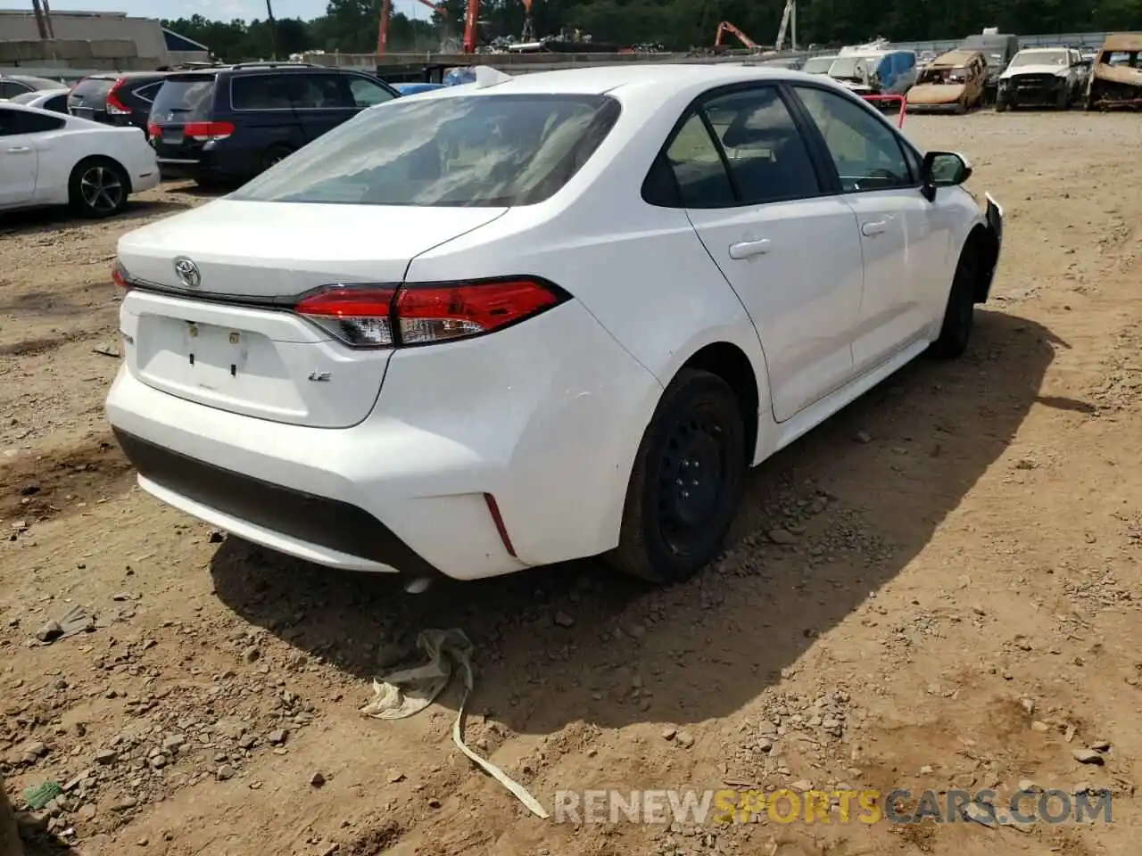 4 Photograph of a damaged car JTDEPRAE3LJ089593 TOYOTA COROLLA 2020