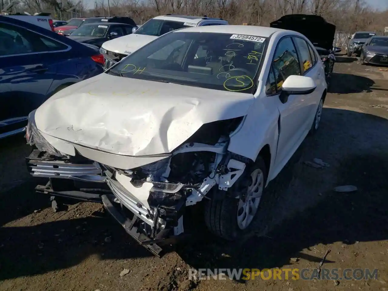 2 Photograph of a damaged car JTDEPRAE3LJ089903 TOYOTA COROLLA 2020