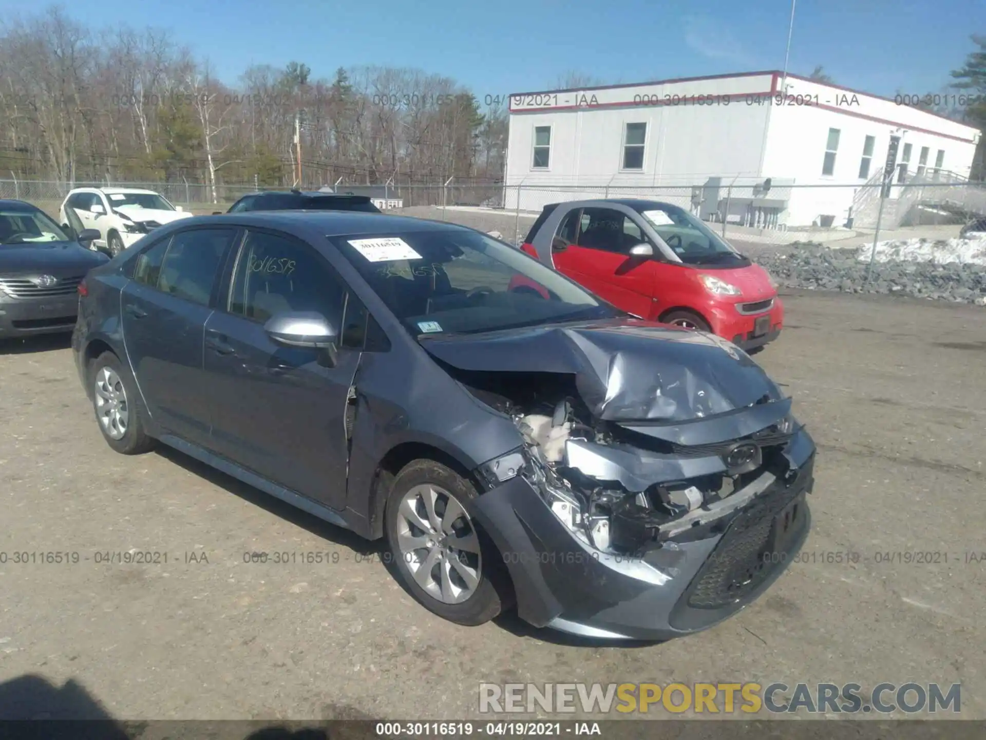 1 Photograph of a damaged car JTDEPRAE3LJ090095 TOYOTA COROLLA 2020