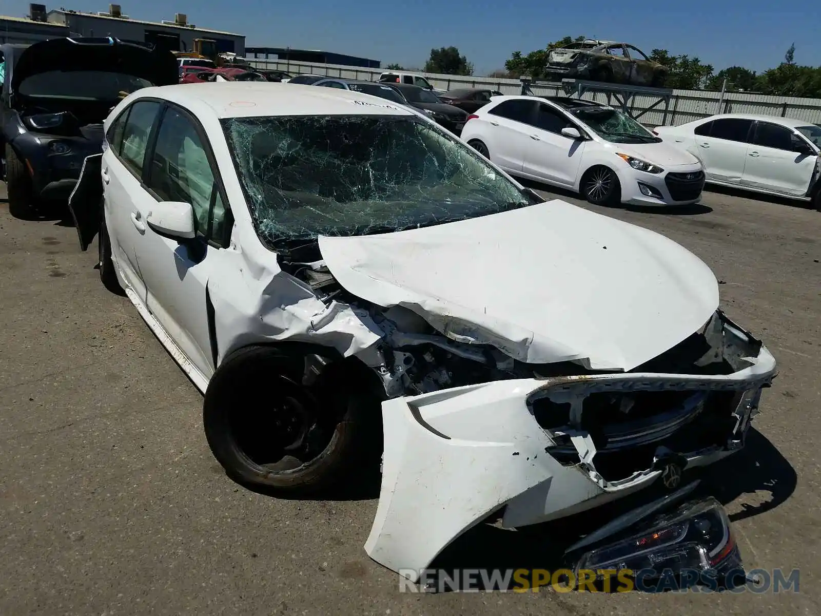 1 Photograph of a damaged car JTDEPRAE3LJ090257 TOYOTA COROLLA 2020