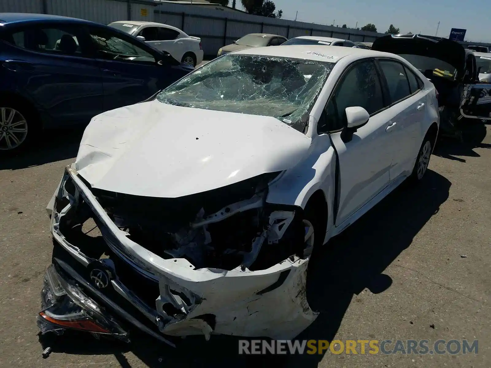 2 Photograph of a damaged car JTDEPRAE3LJ090257 TOYOTA COROLLA 2020