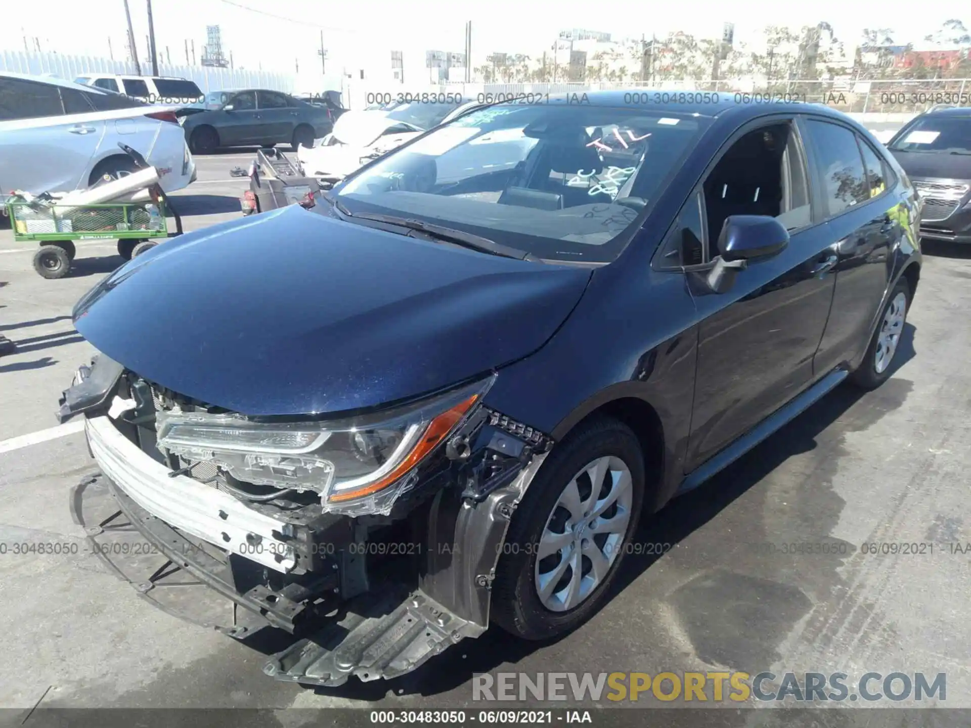 2 Photograph of a damaged car JTDEPRAE3LJ090632 TOYOTA COROLLA 2020