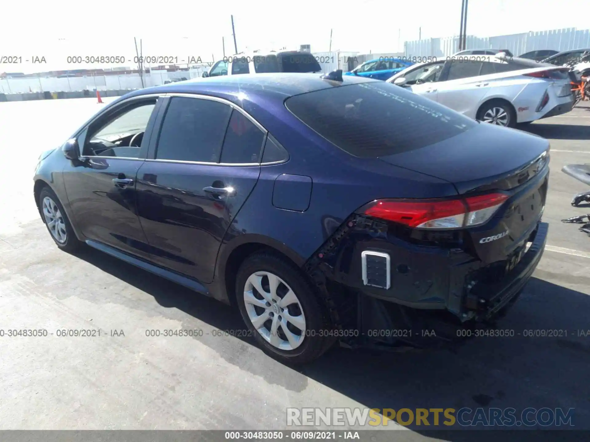 3 Photograph of a damaged car JTDEPRAE3LJ090632 TOYOTA COROLLA 2020