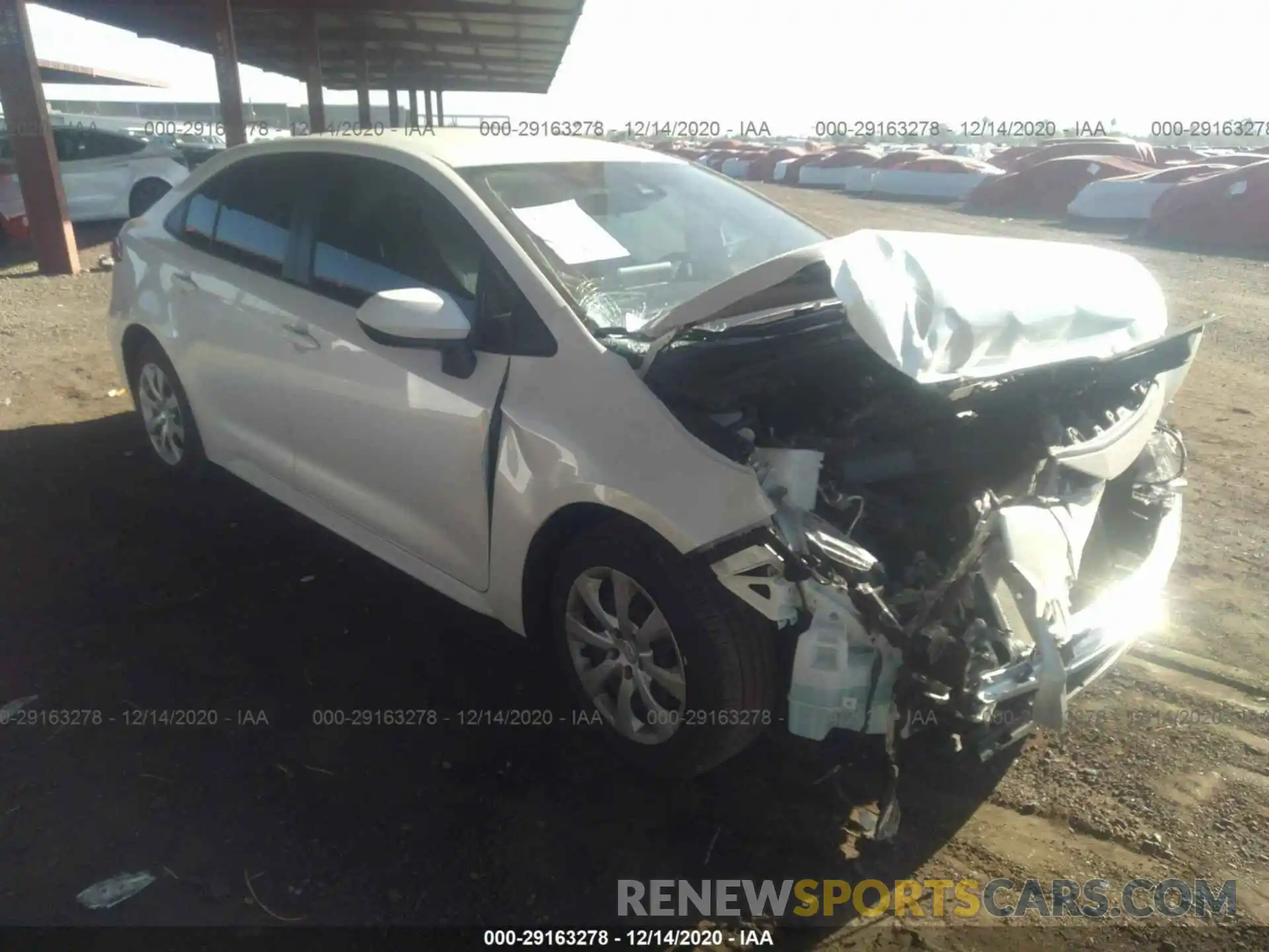 1 Photograph of a damaged car JTDEPRAE3LJ091604 TOYOTA COROLLA 2020