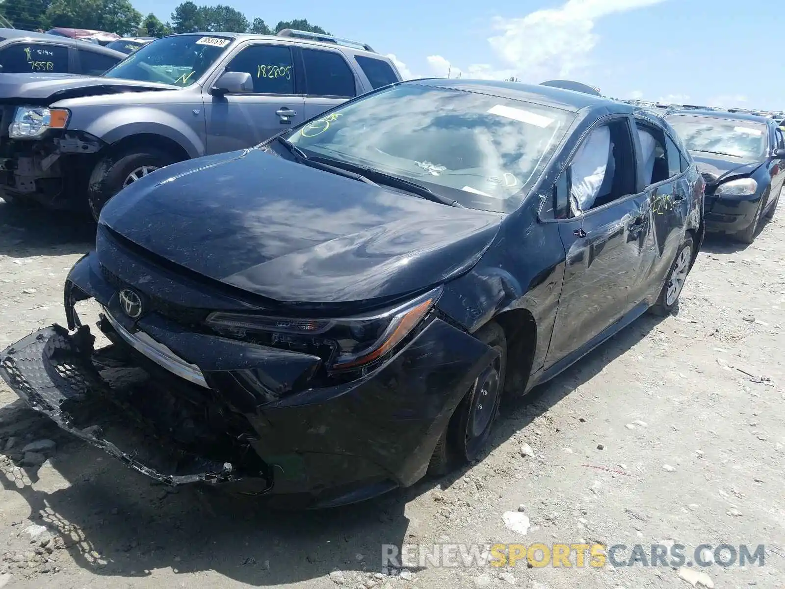 2 Photograph of a damaged car JTDEPRAE3LJ091683 TOYOTA COROLLA 2020