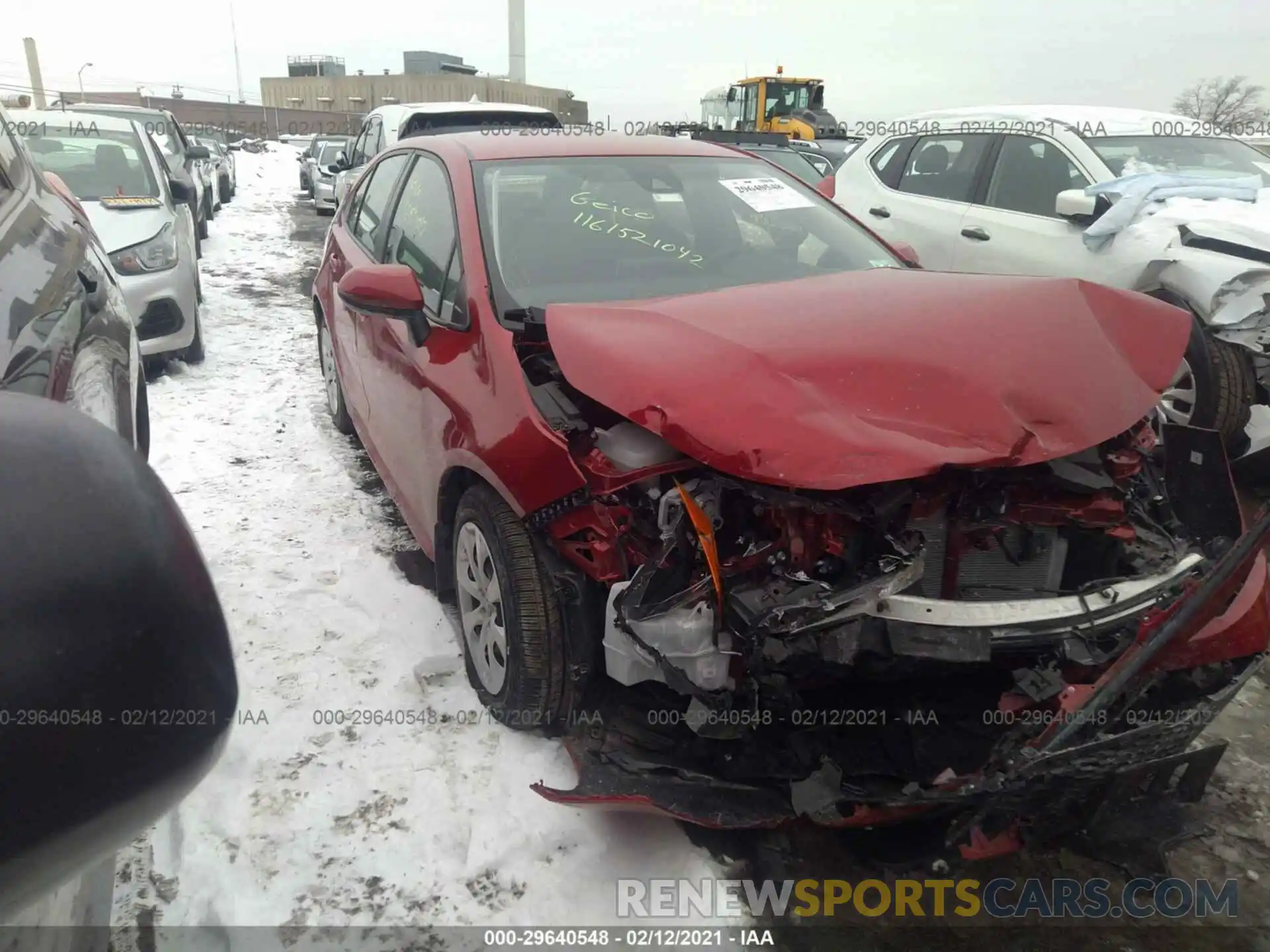 1 Photograph of a damaged car JTDEPRAE3LJ091795 TOYOTA COROLLA 2020