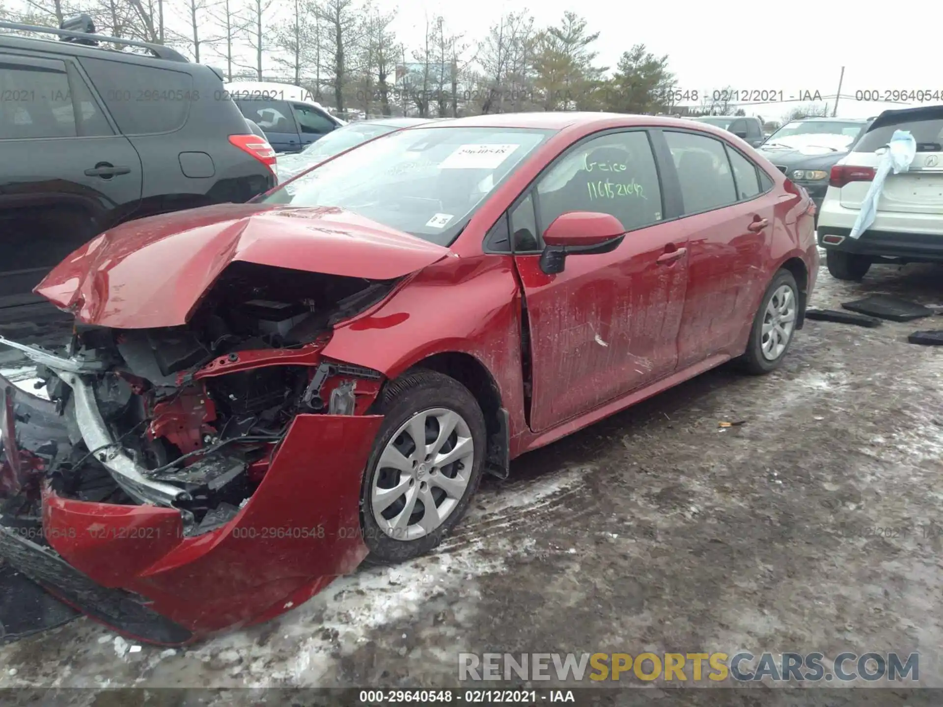 2 Photograph of a damaged car JTDEPRAE3LJ091795 TOYOTA COROLLA 2020