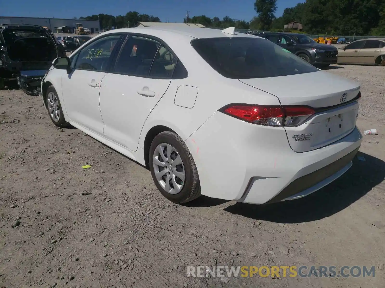 3 Photograph of a damaged car JTDEPRAE3LJ092249 TOYOTA COROLLA 2020