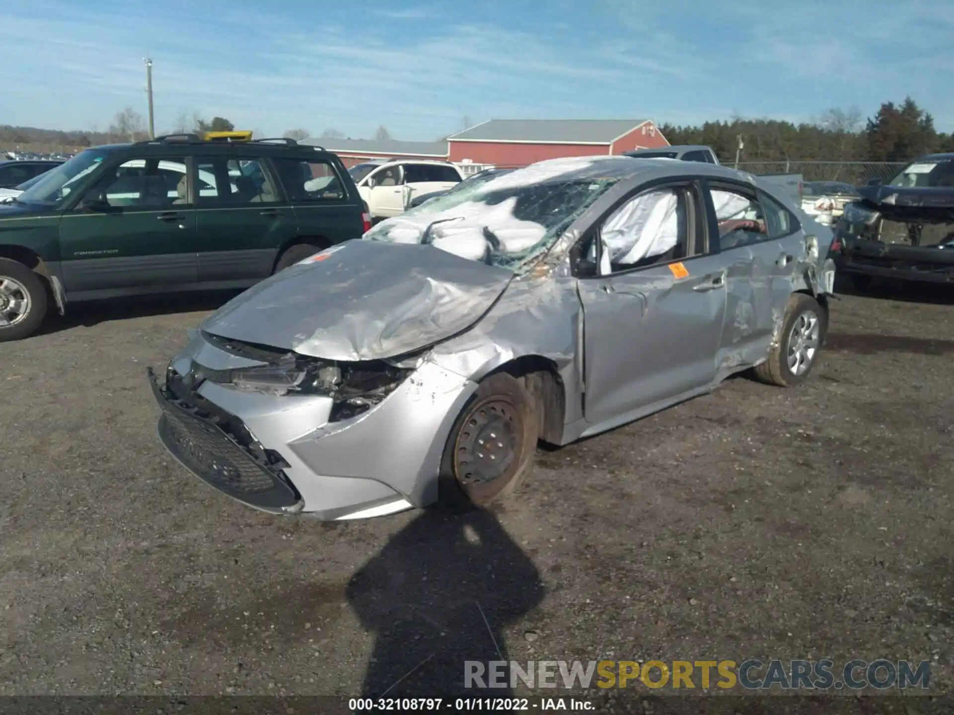 2 Photograph of a damaged car JTDEPRAE3LJ092428 TOYOTA COROLLA 2020