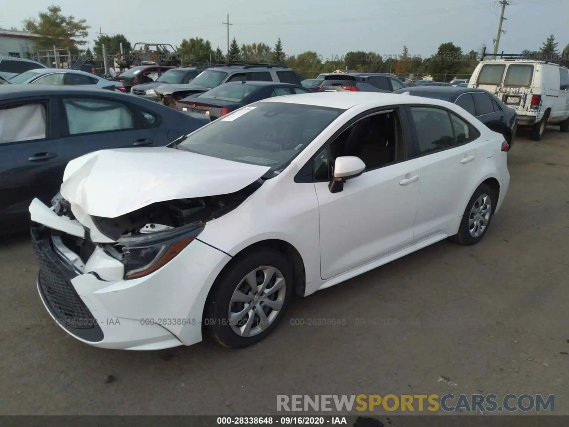 2 Photograph of a damaged car JTDEPRAE3LJ092770 TOYOTA COROLLA 2020