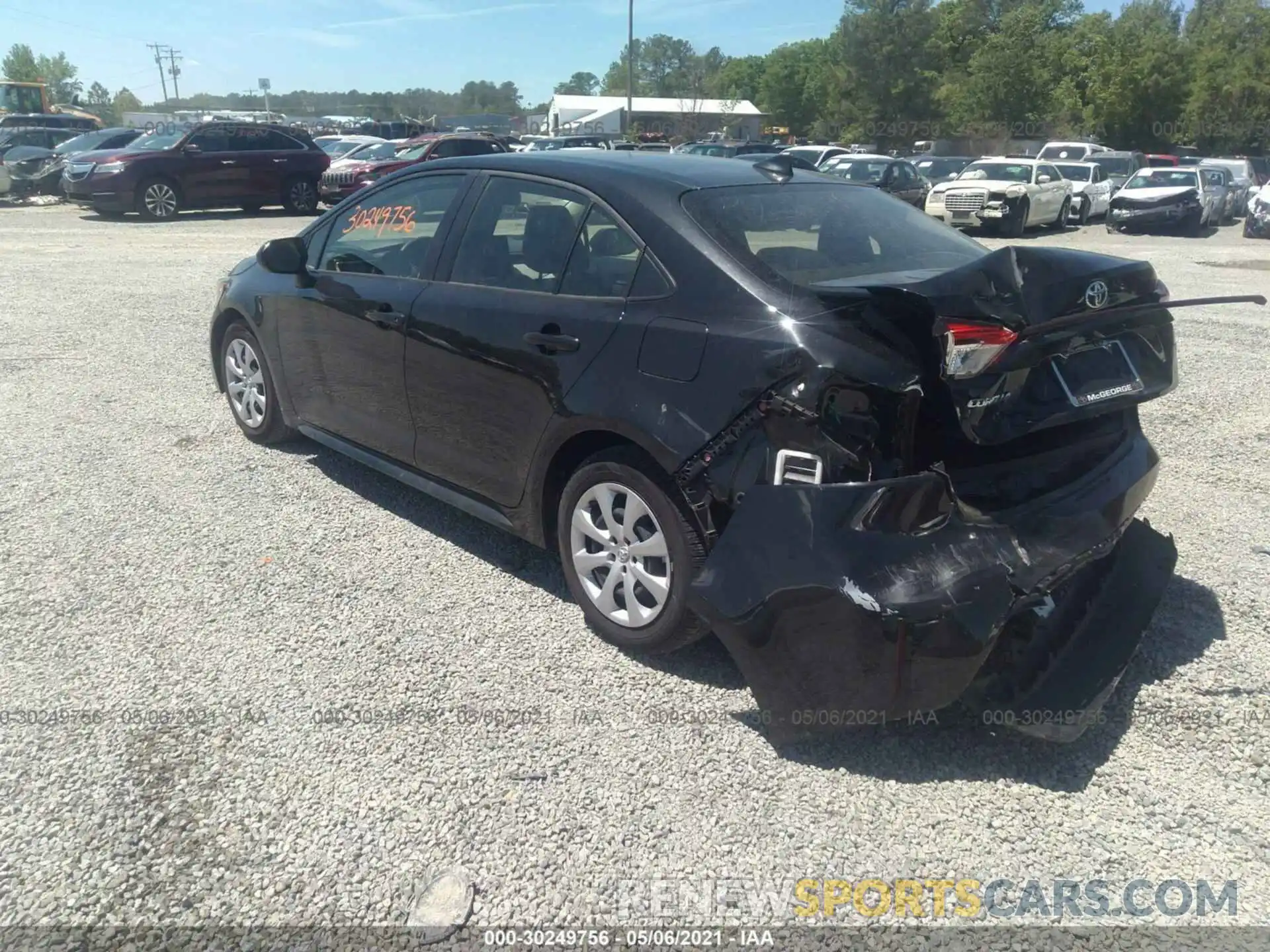 3 Photograph of a damaged car JTDEPRAE3LJ092834 TOYOTA COROLLA 2020