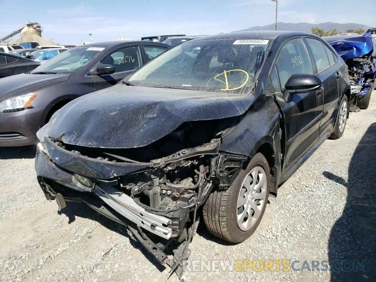 2 Photograph of a damaged car JTDEPRAE3LJ094745 TOYOTA COROLLA 2020