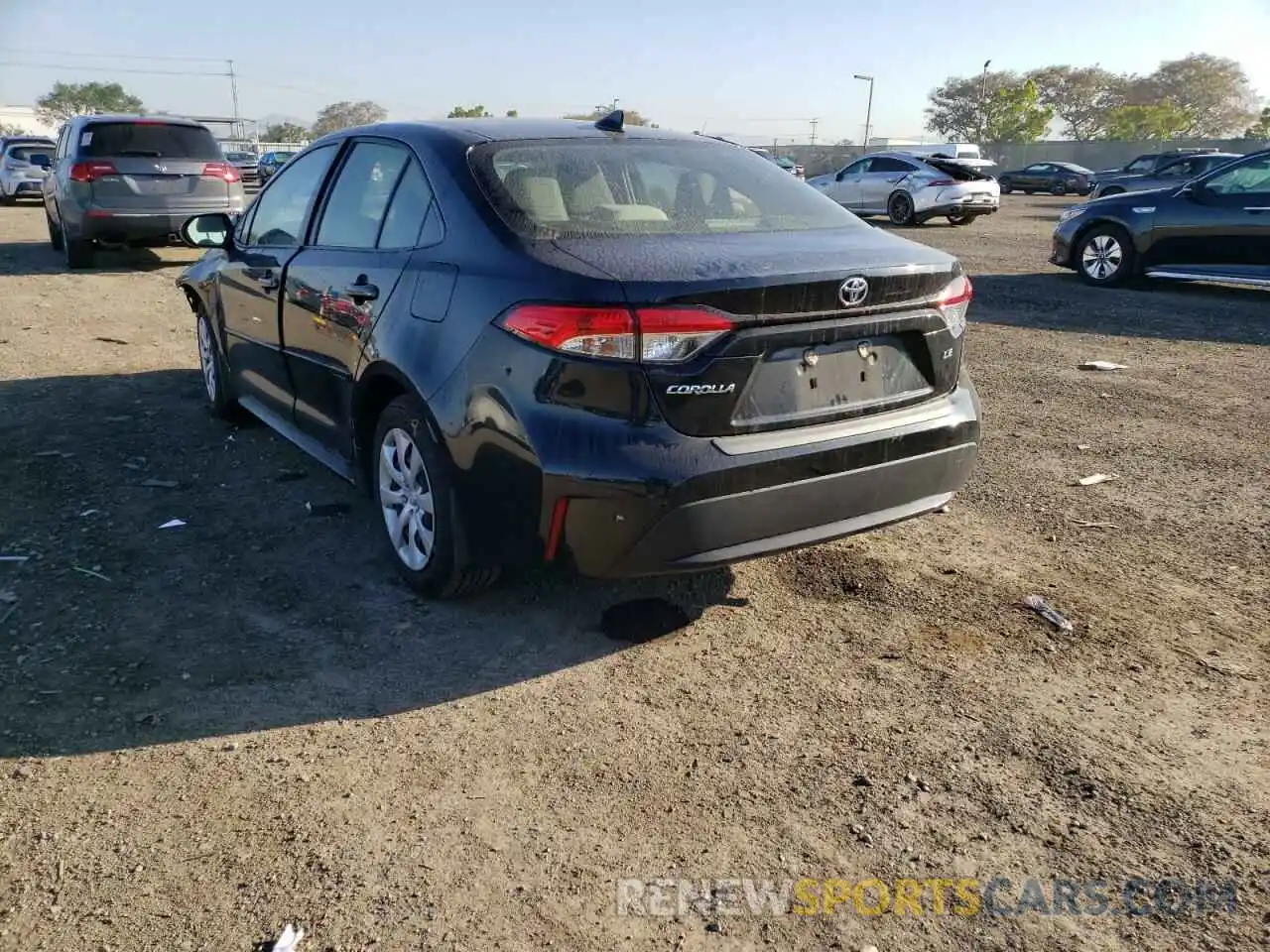 3 Photograph of a damaged car JTDEPRAE3LJ094745 TOYOTA COROLLA 2020