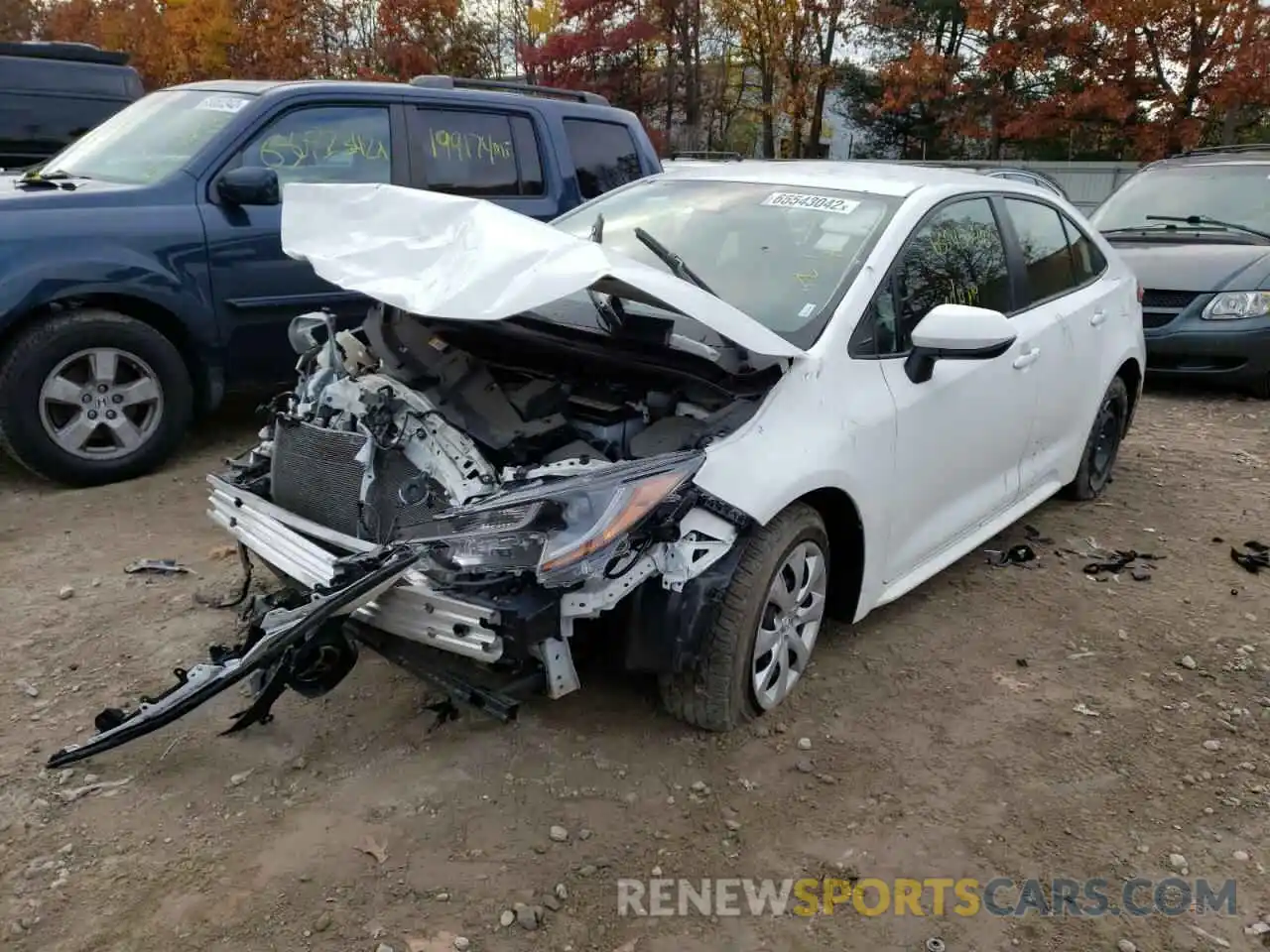 2 Photograph of a damaged car JTDEPRAE3LJ097421 TOYOTA COROLLA 2020