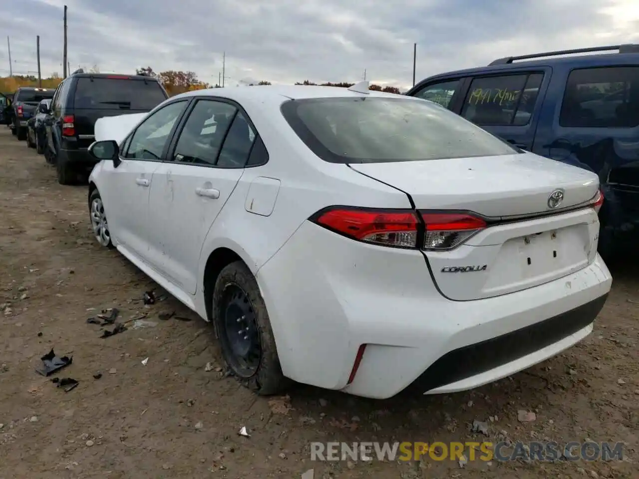 3 Photograph of a damaged car JTDEPRAE3LJ097421 TOYOTA COROLLA 2020