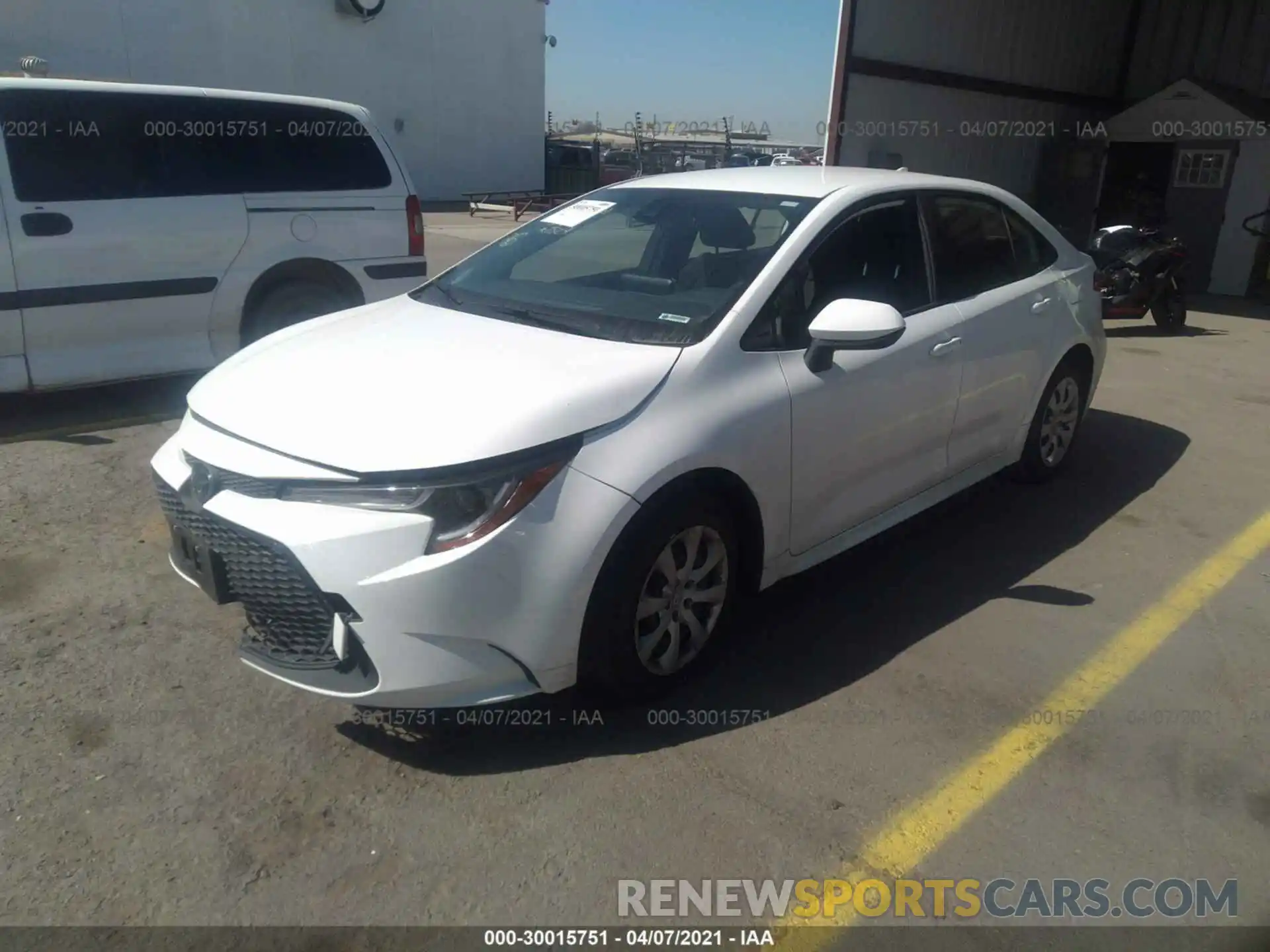 2 Photograph of a damaged car JTDEPRAE3LJ097824 TOYOTA COROLLA 2020