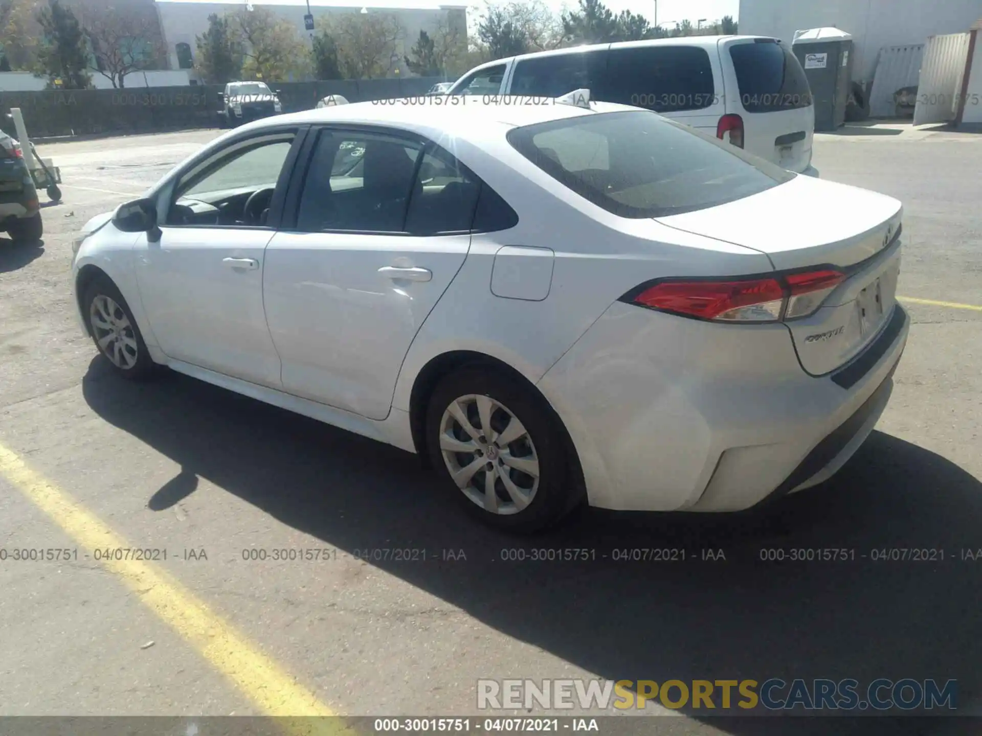 3 Photograph of a damaged car JTDEPRAE3LJ097824 TOYOTA COROLLA 2020