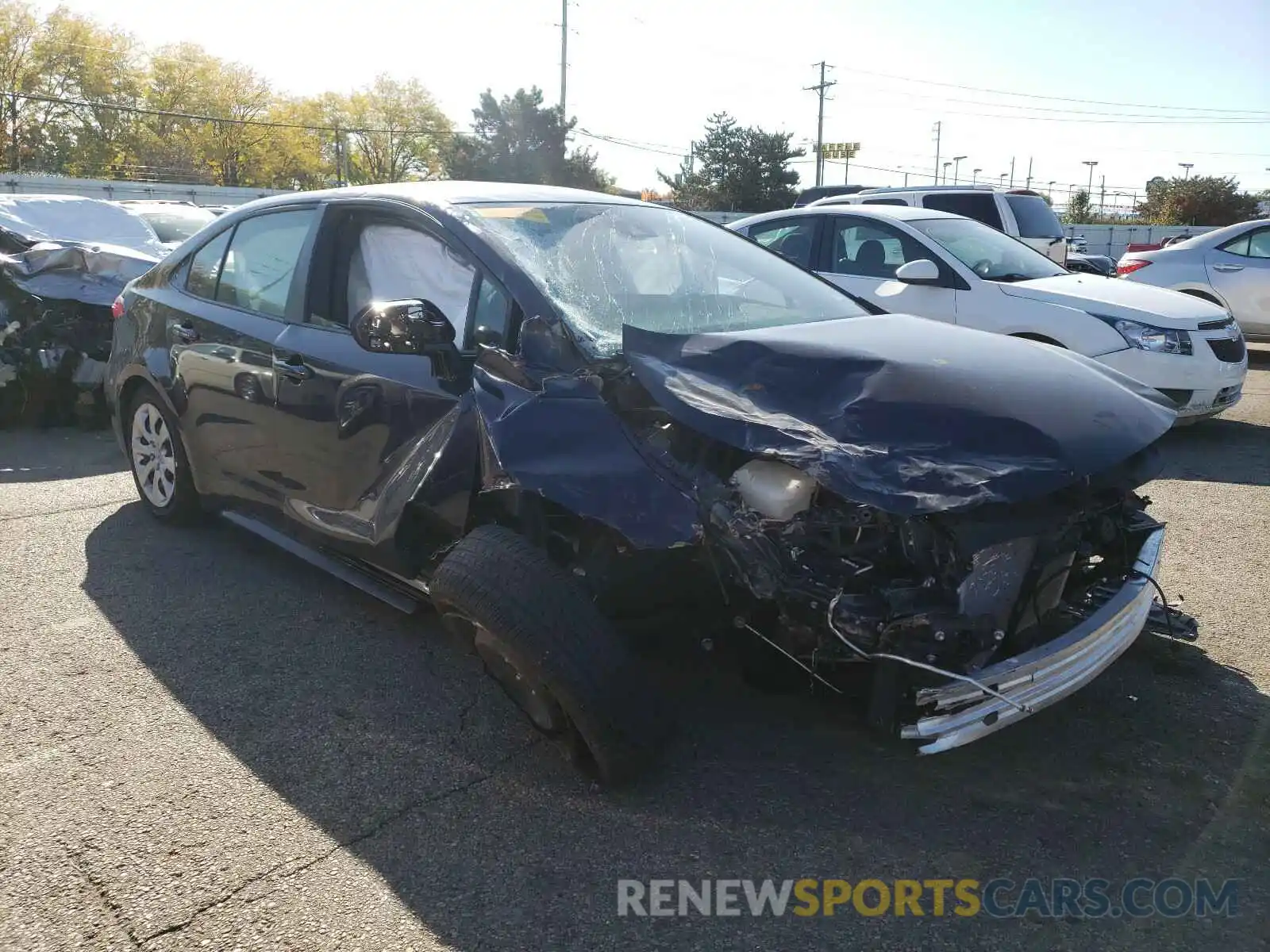 1 Photograph of a damaged car JTDEPRAE3LJ098343 TOYOTA COROLLA 2020