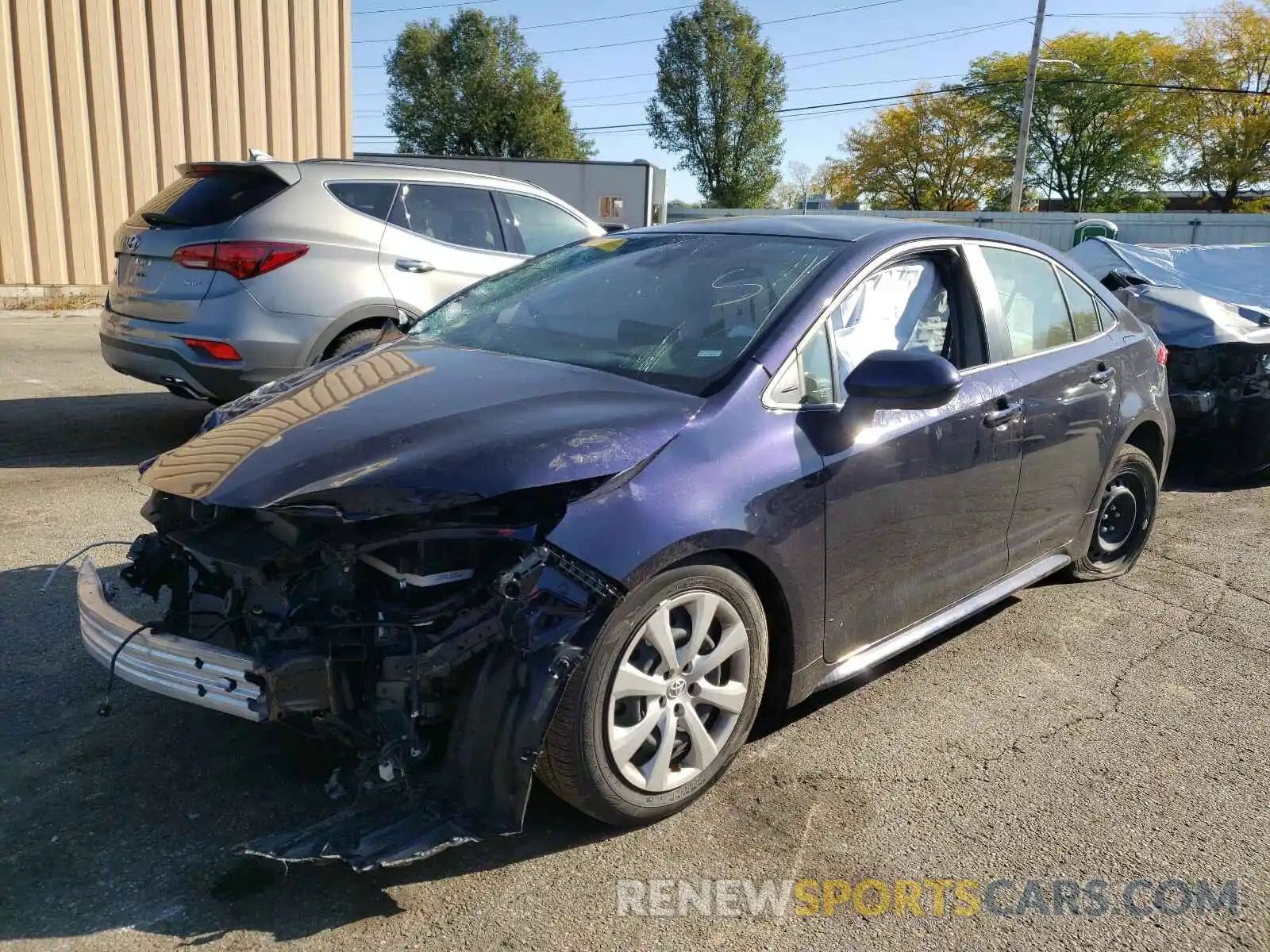 2 Photograph of a damaged car JTDEPRAE3LJ098343 TOYOTA COROLLA 2020