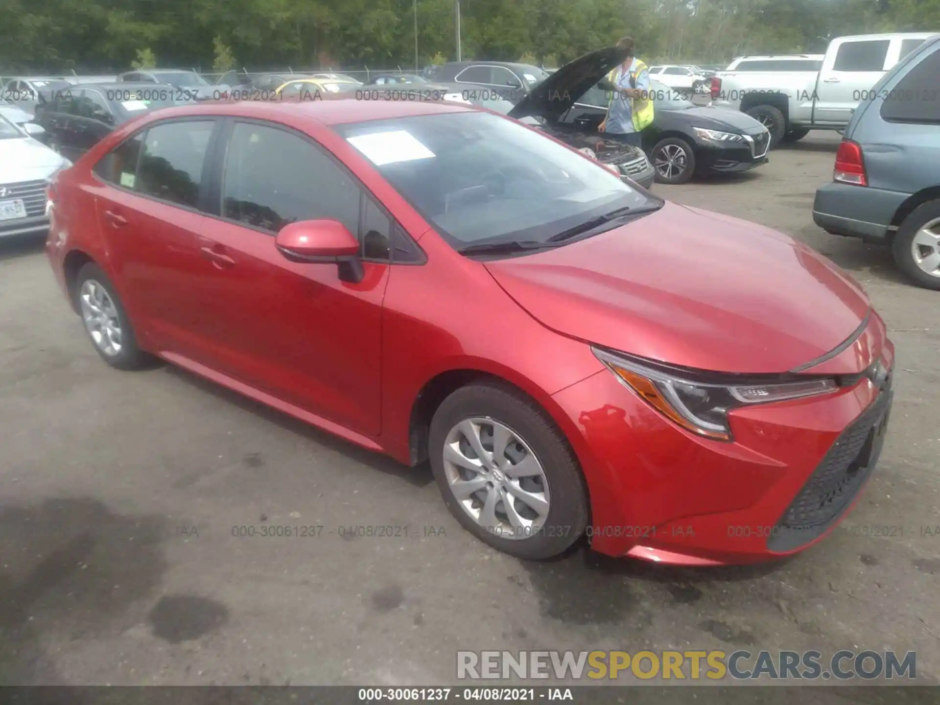 1 Photograph of a damaged car JTDEPRAE3LJ098407 TOYOTA COROLLA 2020