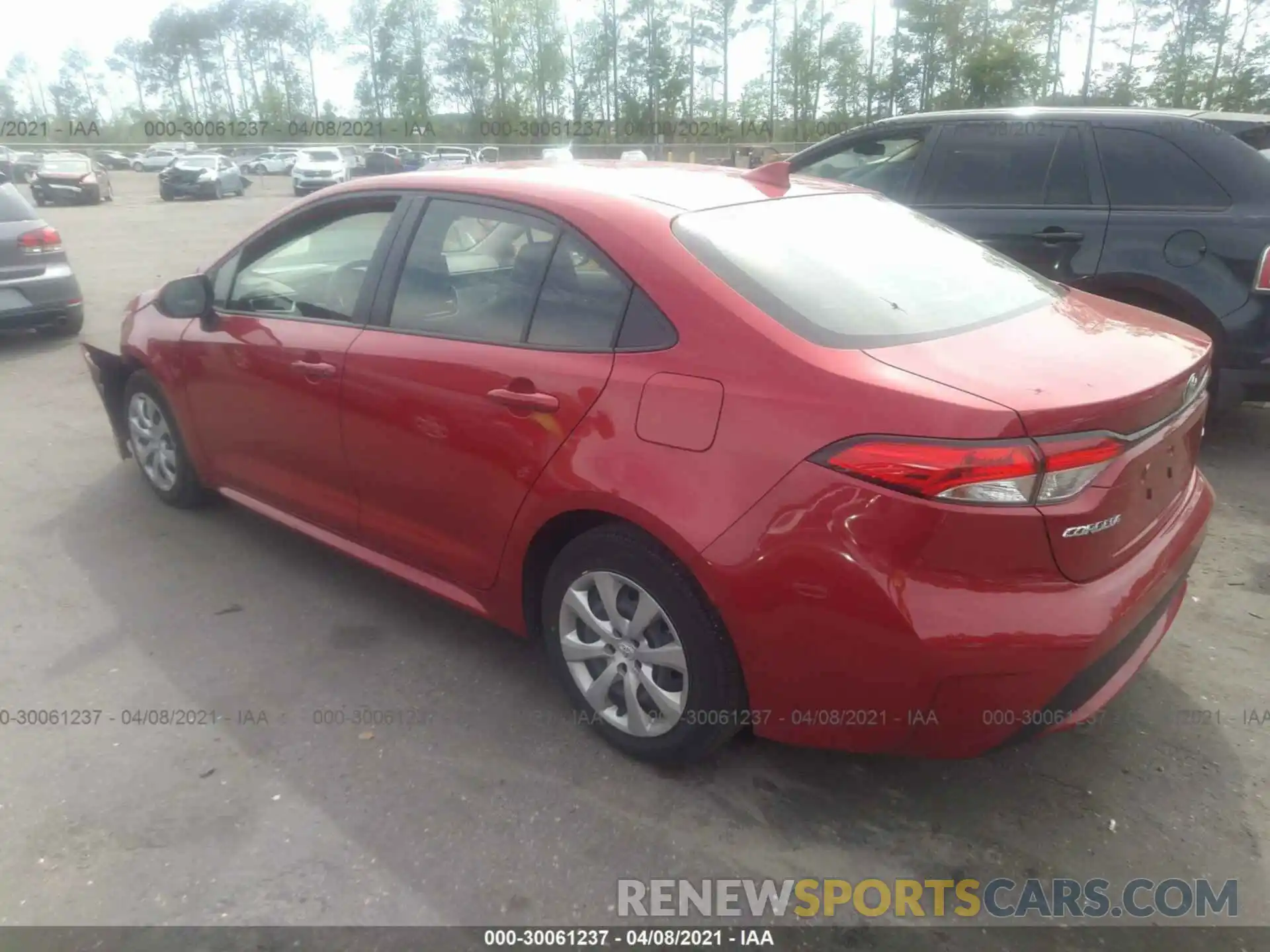 3 Photograph of a damaged car JTDEPRAE3LJ098407 TOYOTA COROLLA 2020