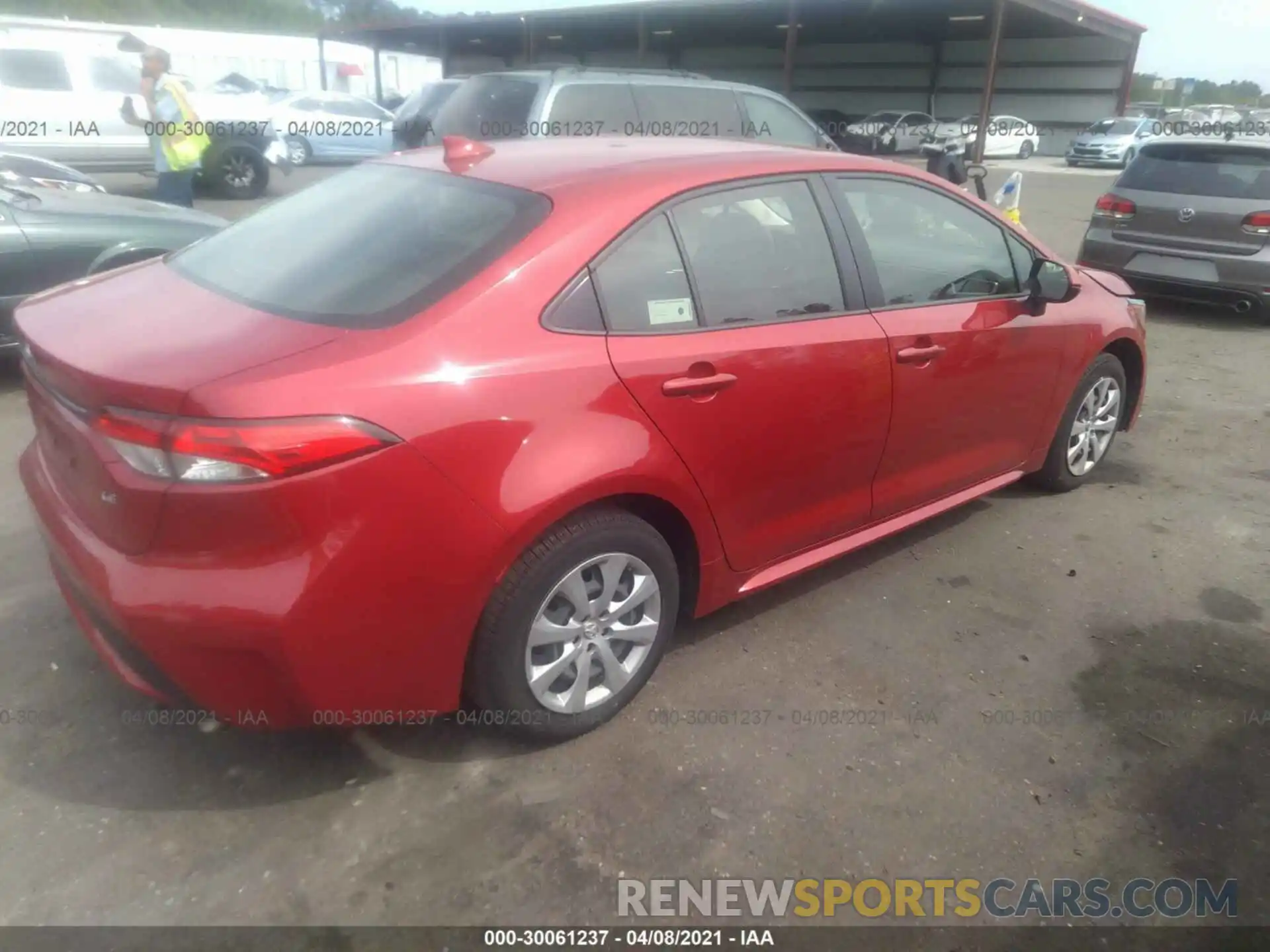 4 Photograph of a damaged car JTDEPRAE3LJ098407 TOYOTA COROLLA 2020