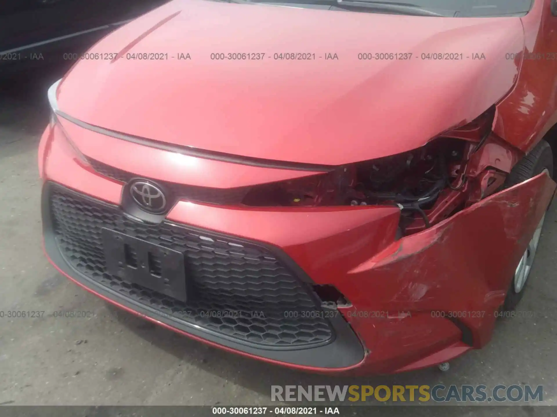 6 Photograph of a damaged car JTDEPRAE3LJ098407 TOYOTA COROLLA 2020