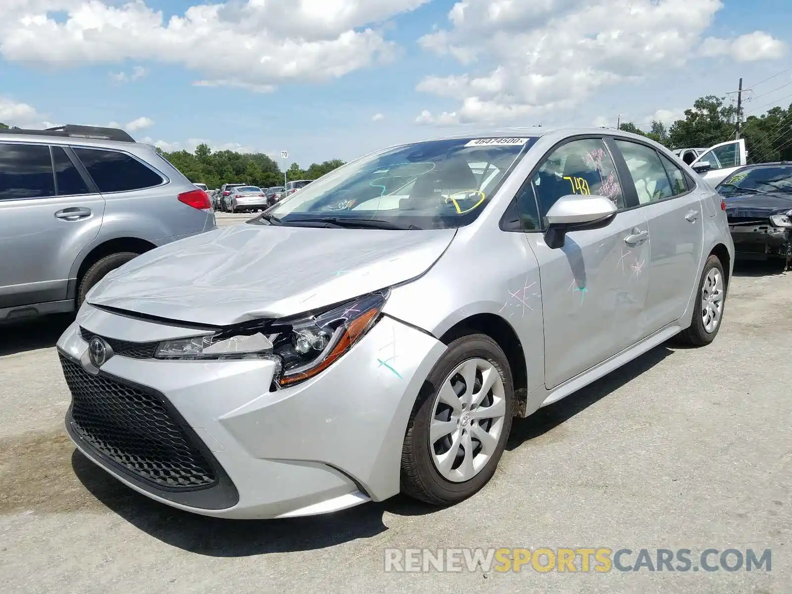 2 Photograph of a damaged car JTDEPRAE3LJ098455 TOYOTA COROLLA 2020