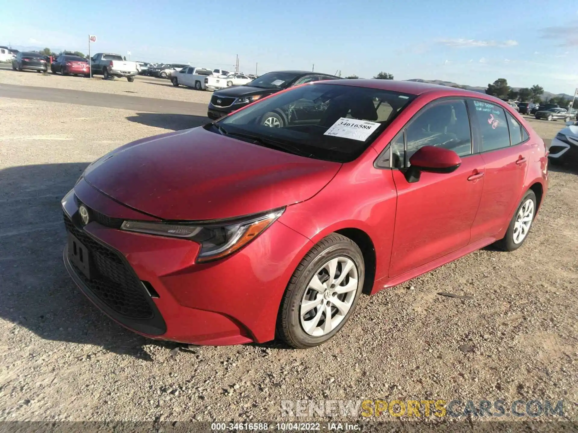 2 Photograph of a damaged car JTDEPRAE3LJ099413 TOYOTA COROLLA 2020