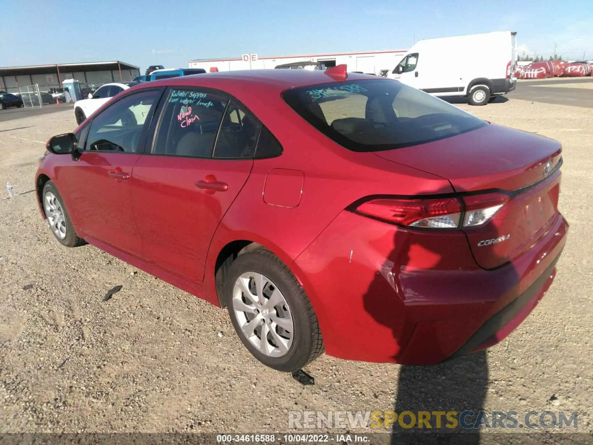 3 Photograph of a damaged car JTDEPRAE3LJ099413 TOYOTA COROLLA 2020