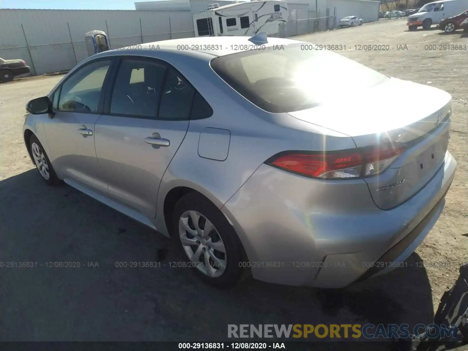 3 Photograph of a damaged car JTDEPRAE3LJ100057 TOYOTA COROLLA 2020