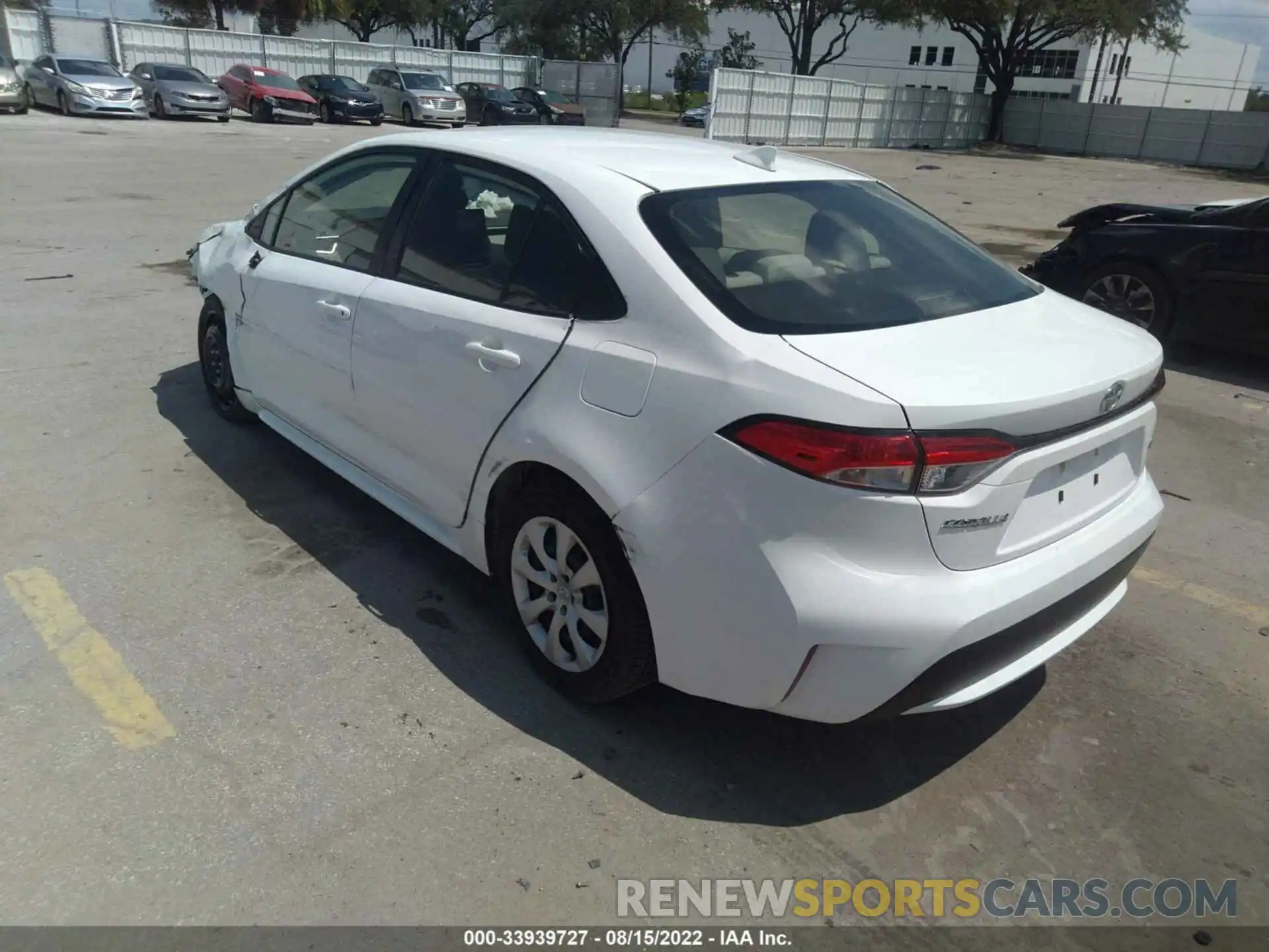 3 Photograph of a damaged car JTDEPRAE3LJ100642 TOYOTA COROLLA 2020