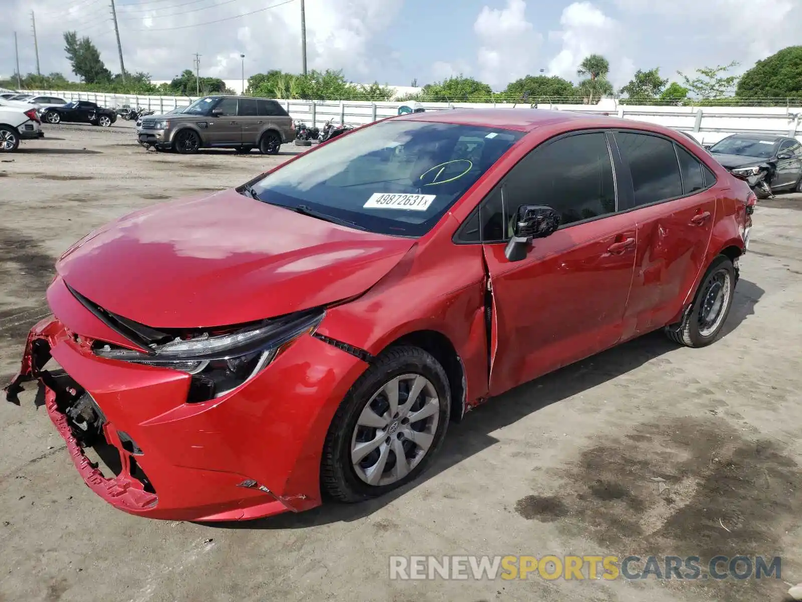 2 Photograph of a damaged car JTDEPRAE3LJ100804 TOYOTA COROLLA 2020