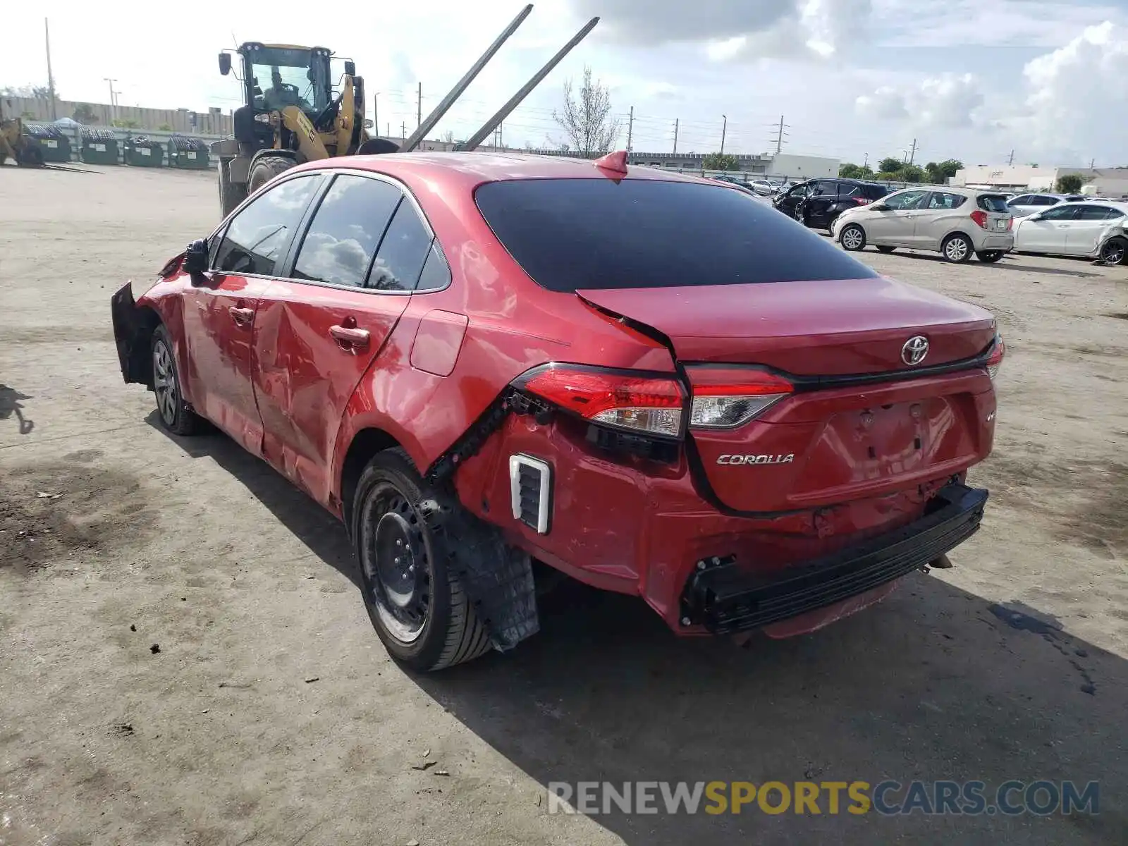 3 Photograph of a damaged car JTDEPRAE3LJ100804 TOYOTA COROLLA 2020